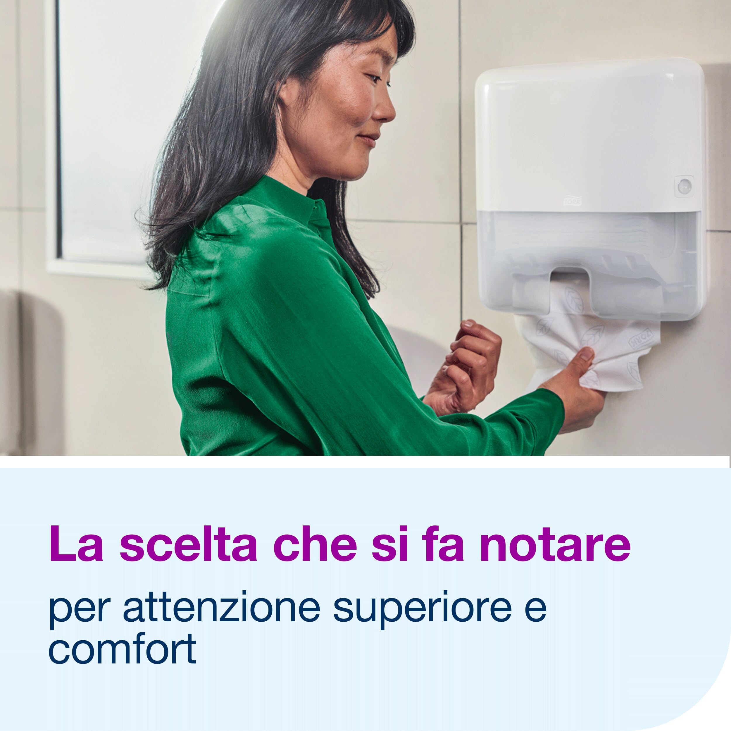 Tork Xpress Asciugamani intercalati Soft compressi bianchi H2, Premium, 2 veli, piegati a Z, elevata assorbenza, 12 confezioni da 225 asciugamani, 100889