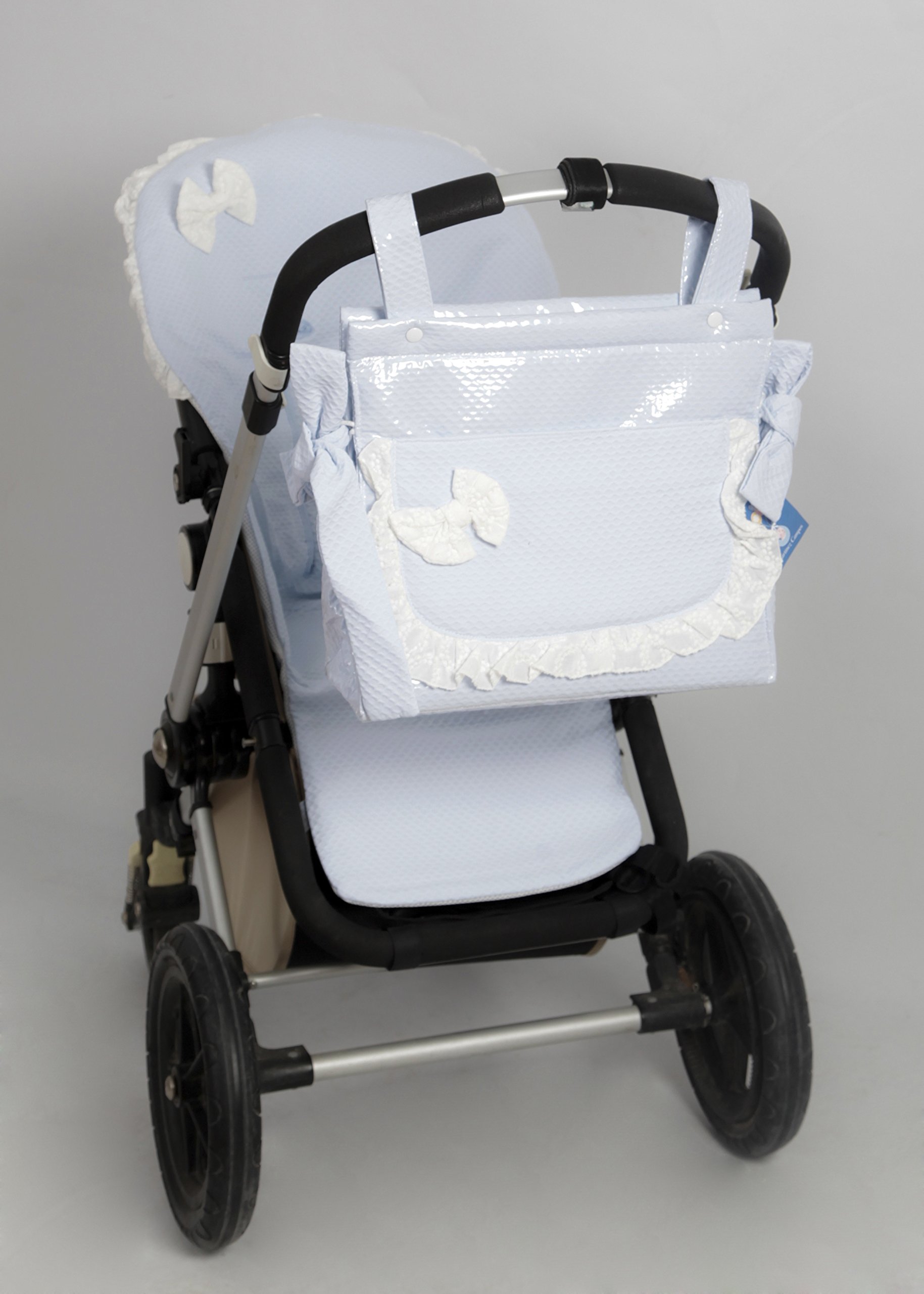 Funda Silla compatible con Bugaboo + Talega Plastificada (Serie Capricho) Color Azul