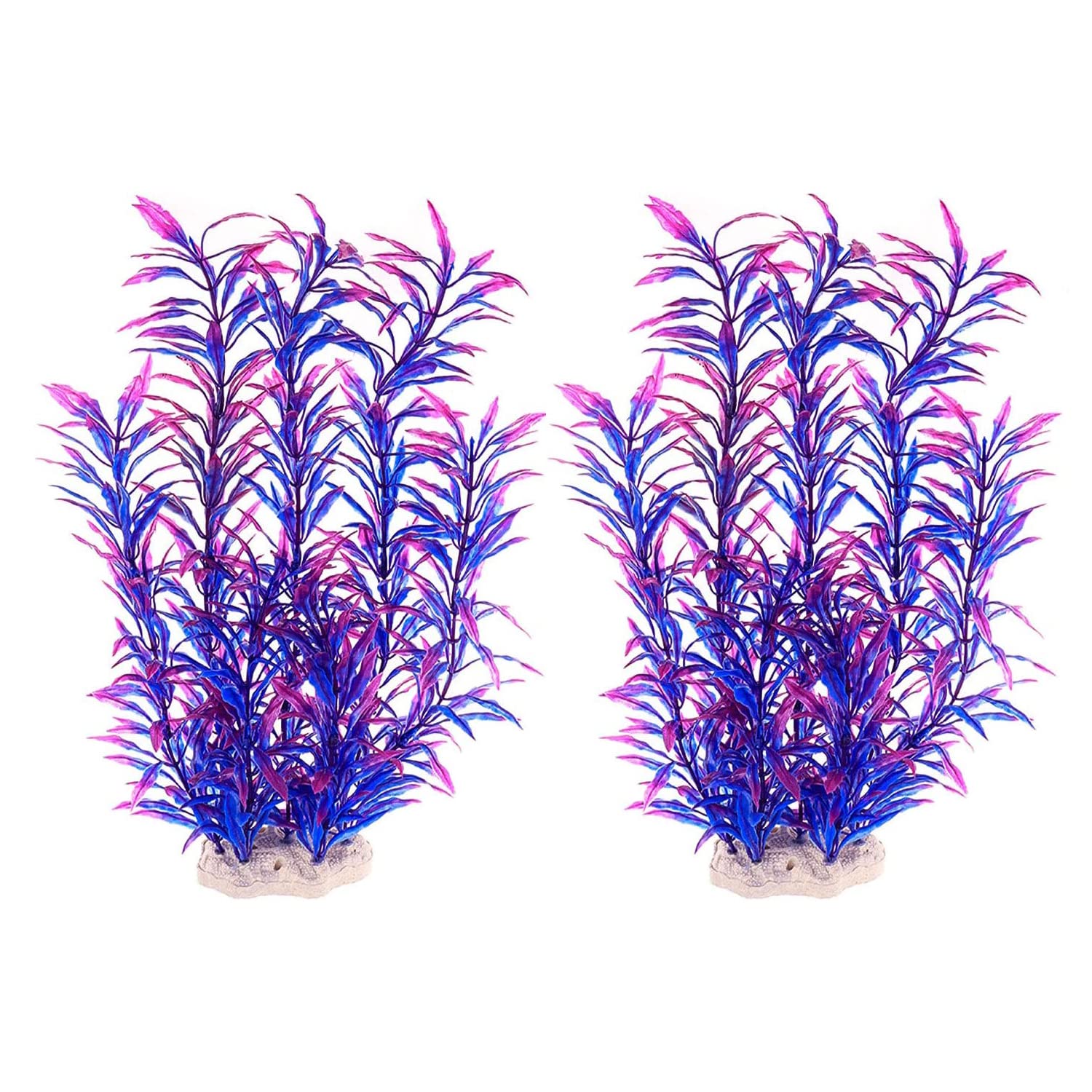 DRERIO 2 uds Plantas para peceras Grandes Decoraciones,para peceras Plantas de plástico Adornos para acuarios Plantas Falsas Plantas Artificiales Accesorios para peceras Planta