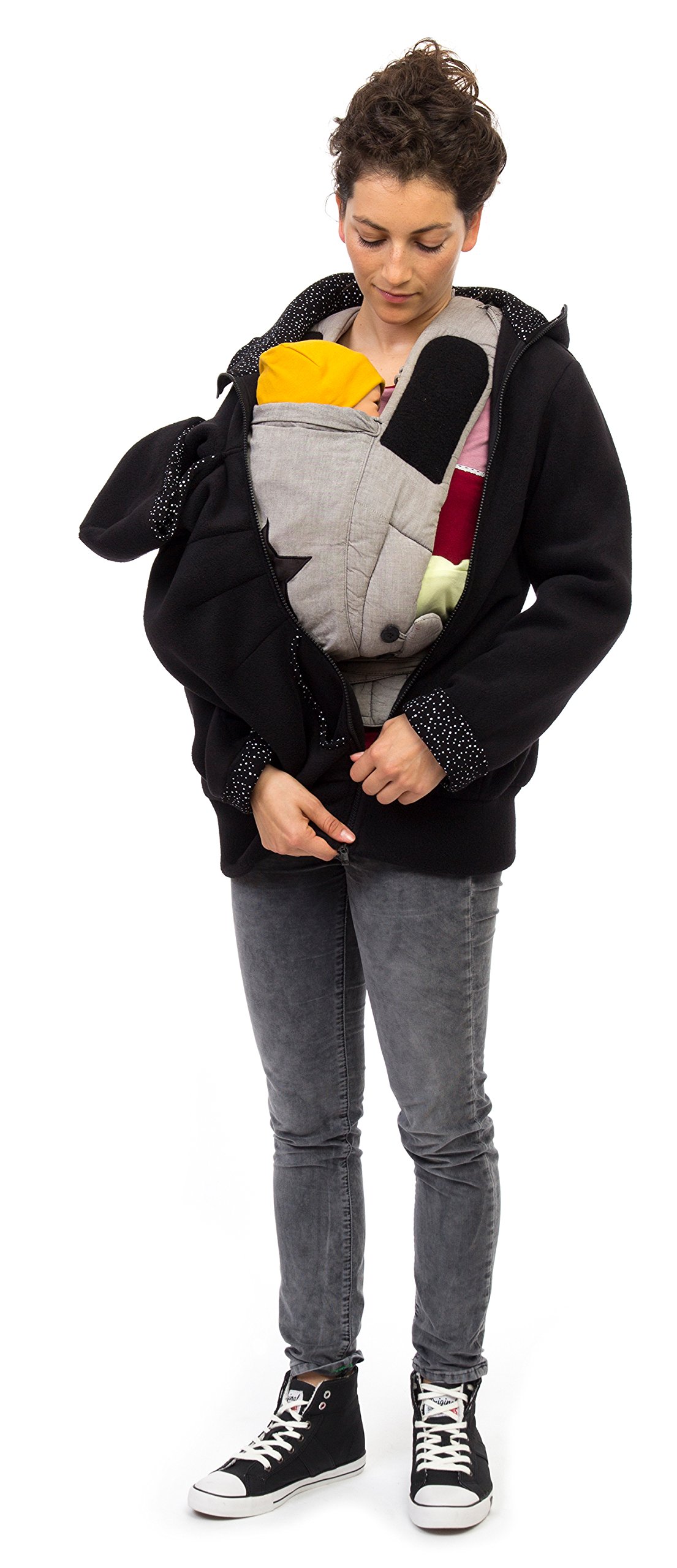 Viva la Mama Kängurujacke, Tragejacke für Baby aus Fleece - AHOI