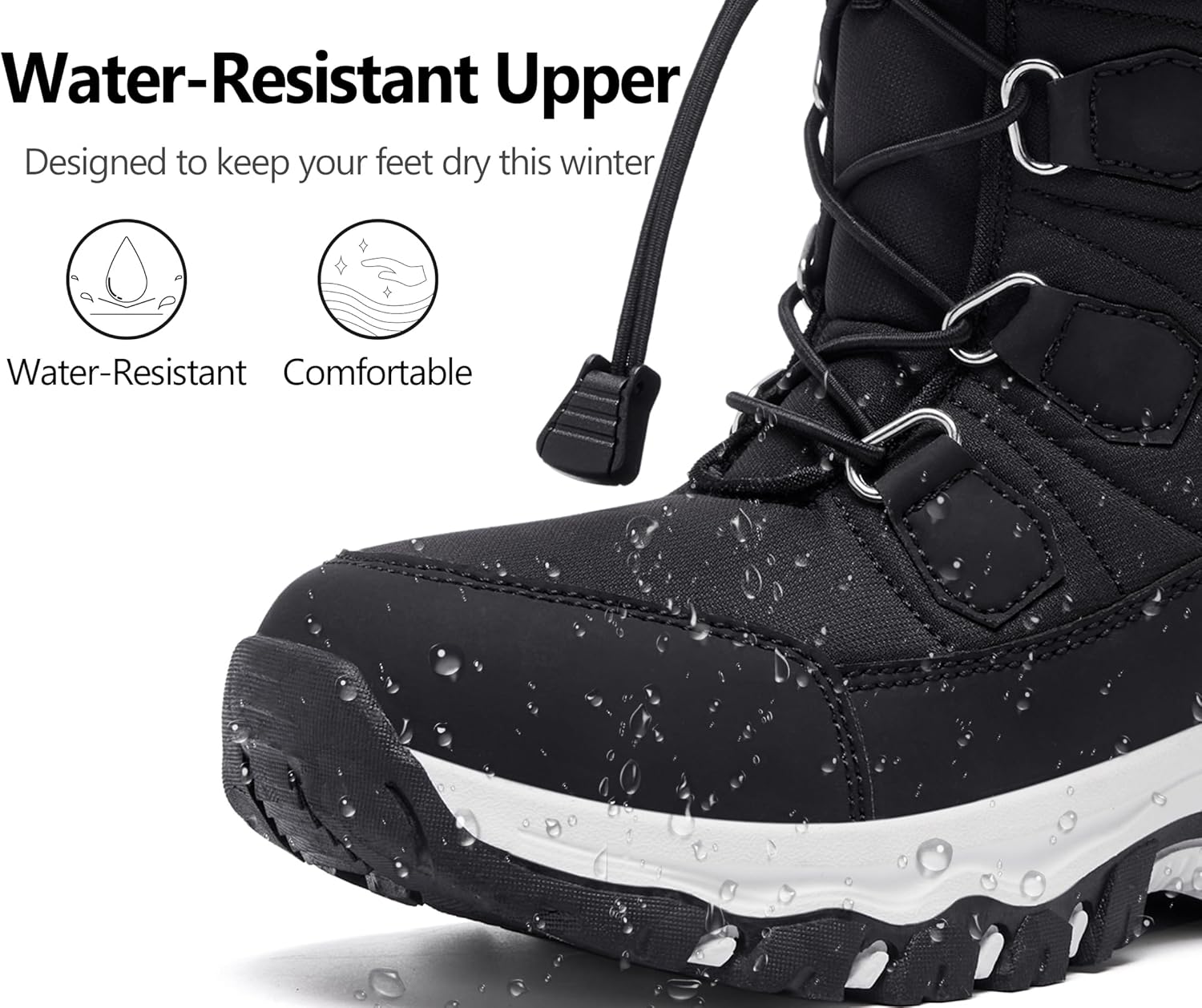 Women's Snow Boots Winter Warm Fur Lined Water-Resistant Outdoor Anti-Slip Boot - Image 5