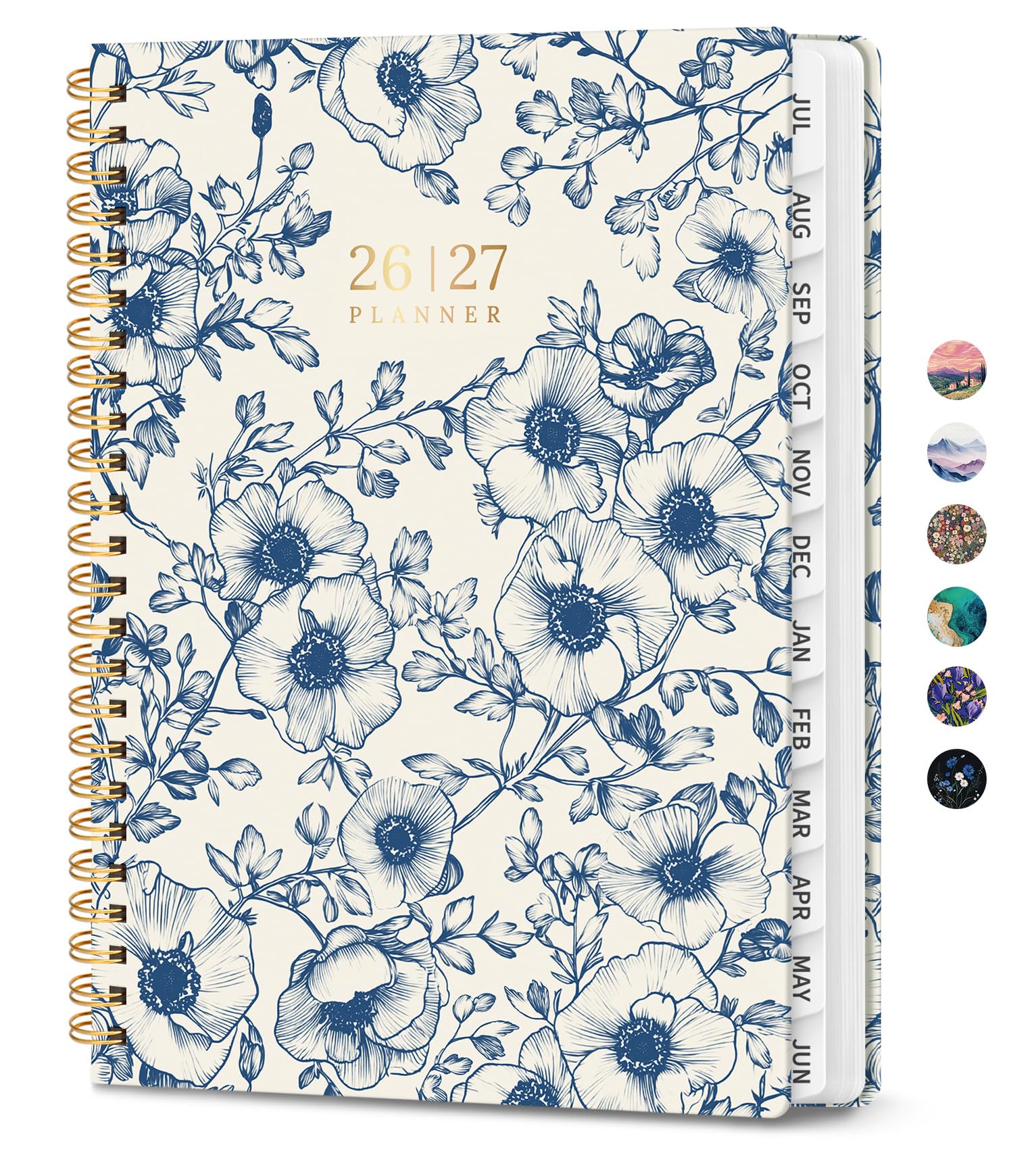 Planner 2026-2027, Monthly and Weekly Academic Planner July 2026 - June 2027, Hardcover Student Teacher Planning Agenda Calendar Book with Tabs, Perfect for Office School Supplies, A5 (6.3" x 8.5