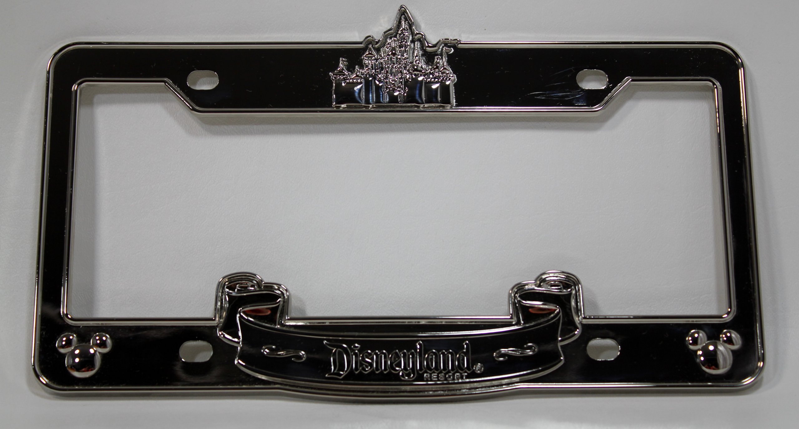 Disneyland Castle Chrome License Plate Frame Disney Parks Exclusive