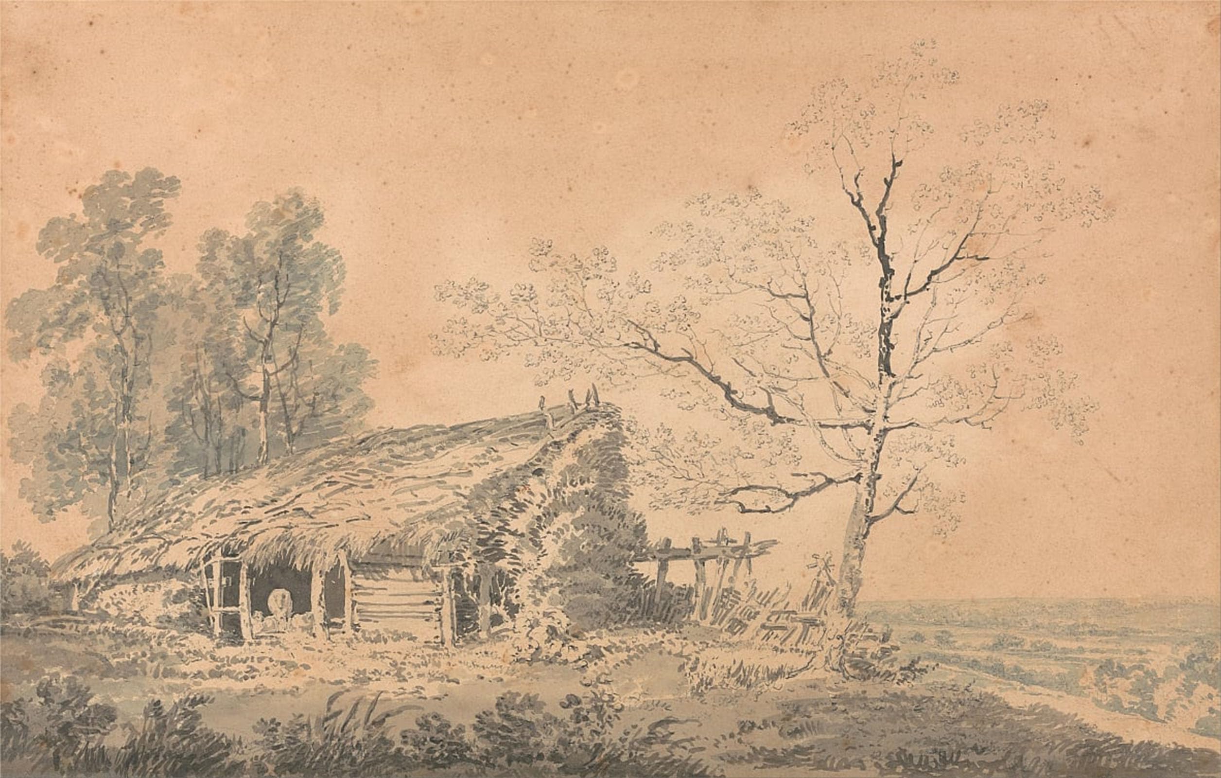 ARTXLXXBN Famous Prints Artwork Pictures Poster Painting Art Landscape with Barn by Mallord William Turner Artwork Landscape Pictures for Home Decor 60x90cm