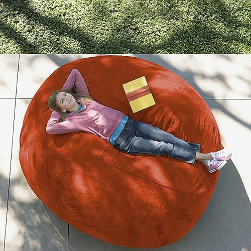 Miniatura 18 de Giant Fur Bean Bag Chair Cover for Kids Adults, (No Filler) Living Room Furniture Big Round Soft Fluffy Faux Fur Beanbag Lazy Sofa Bed Cover
