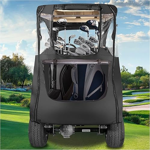 Miniatura 7 de 10L0L Carcasa de lujo para carrito de golf de 2 pasajeros, 4 lados transparente de PVC con entrada de cremallera