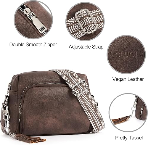 Miniatura 5 de CLUCI Bolsos para mujeres, bolsos cruzados para mujeres, bolso cruzado, bolso cruzado con correa ancha ajustable