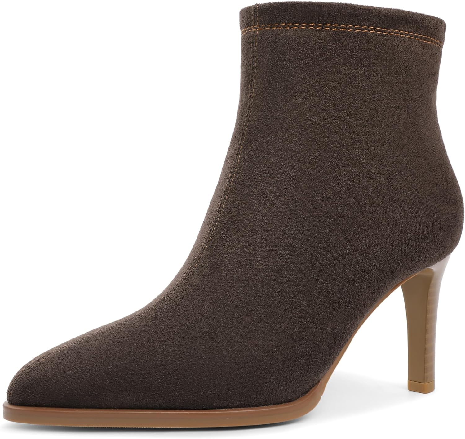 Ankle Boots for Women Low Heel Women's Suede Ankle Boots - Pointed Toe for Evening Wear Sexy Fall Winter