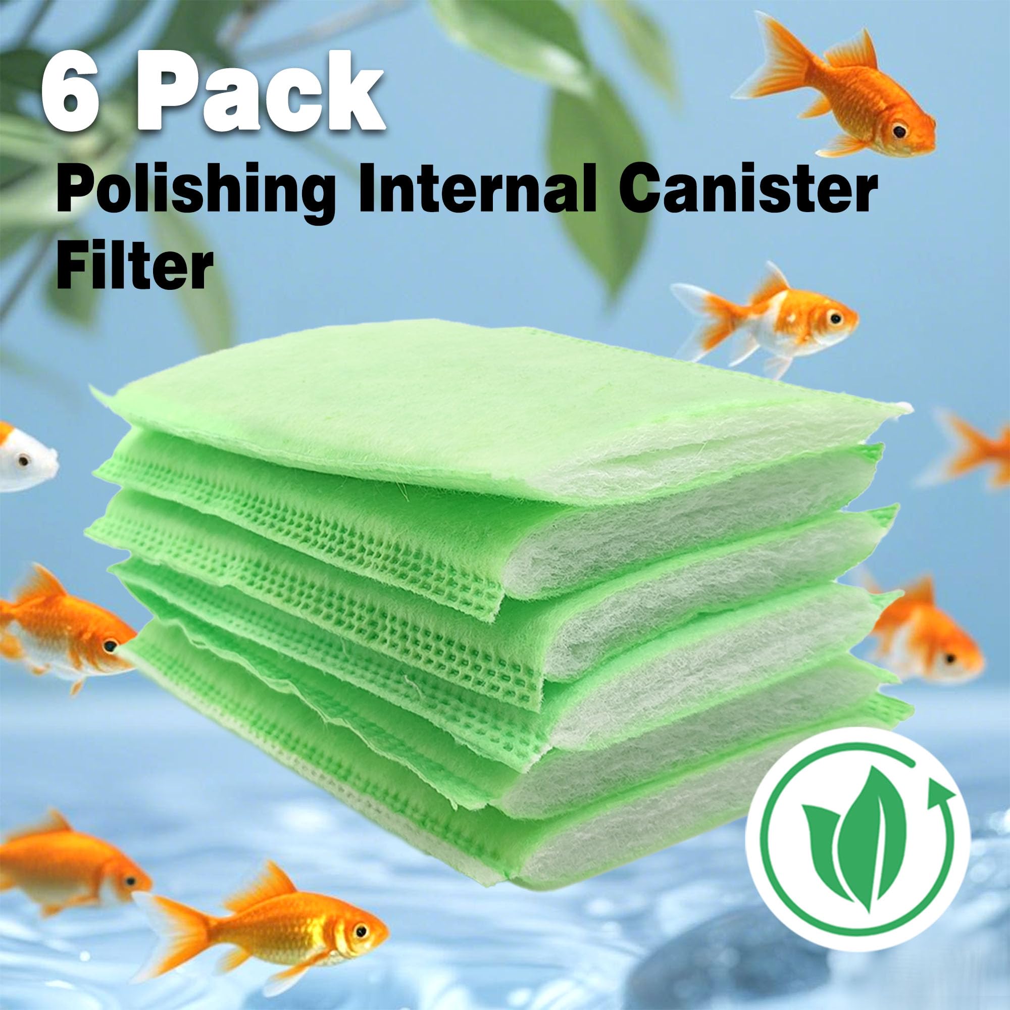 xcivi 6 Pack Polishing Internal Canister Filter Compatible with MarineLand Magnum Polishing Internal Filter JH Cartridge, Canister Filter for MarineLand Magnum Polishing Internal JH Cartridge