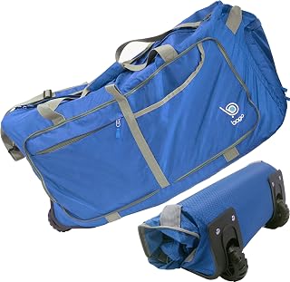 Rolling Duffle Bag with Wheels - 31" 120L Foldable Weekender Bag, Waterproof Travel Duffel Bag, Heavy Duty Lightweight Duffle Bag for Traveling, Rolling Duffel Bag with Wheels (Blue)