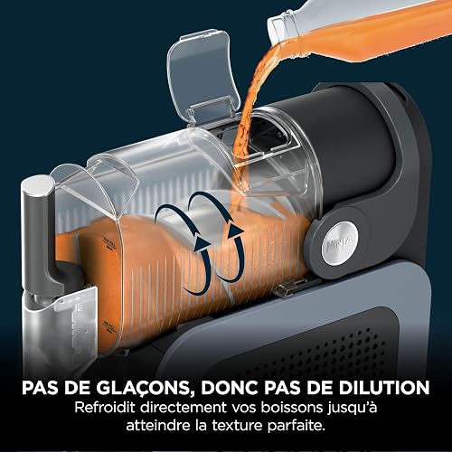 Ninja SLUSHi Machine à boissons glacées, granités, cocktails, frappés, milkshakes et jus glacés, vu sur TikTok, sans glace ni préparation requises, capacité 1,9 l, bleu et gris FS301EU - 6
