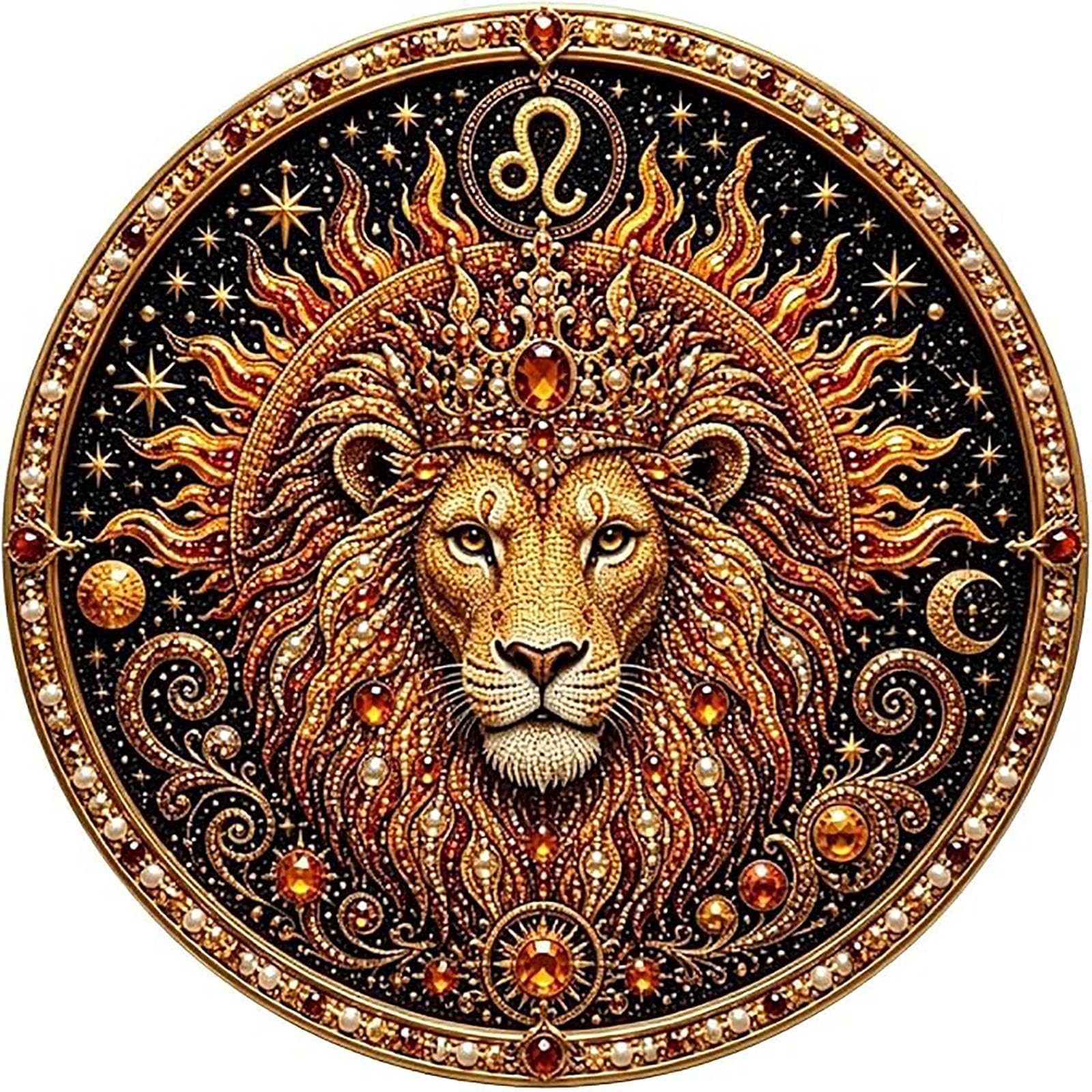 WEIWOGU 12 Zodiac Signs Pearl Art Kit, Astrology Diamond Painting (#C)