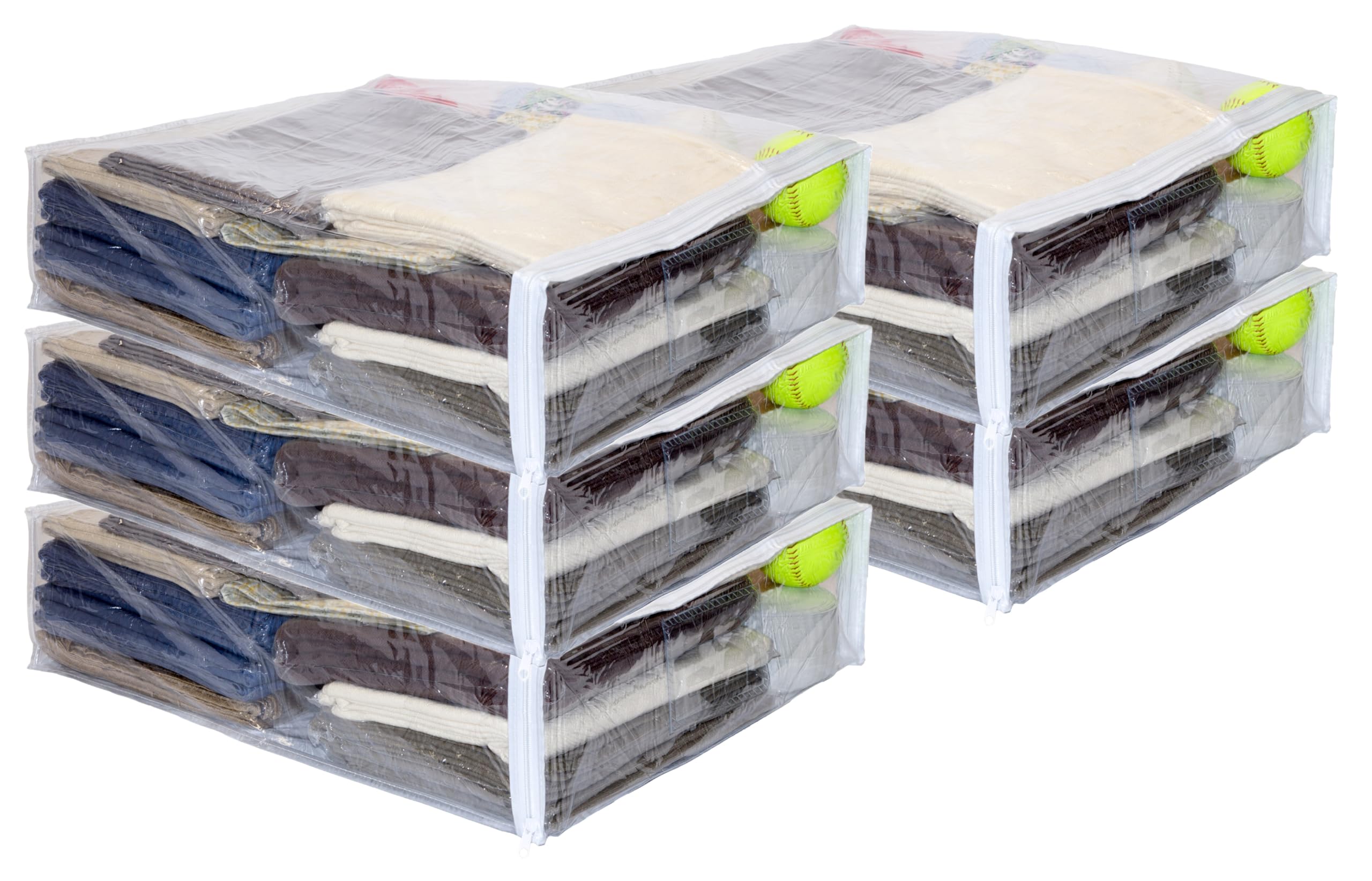 Amazon.com: 5-Pack Clear Vinyl Zippered Storage Bags 20 x 23 x 6