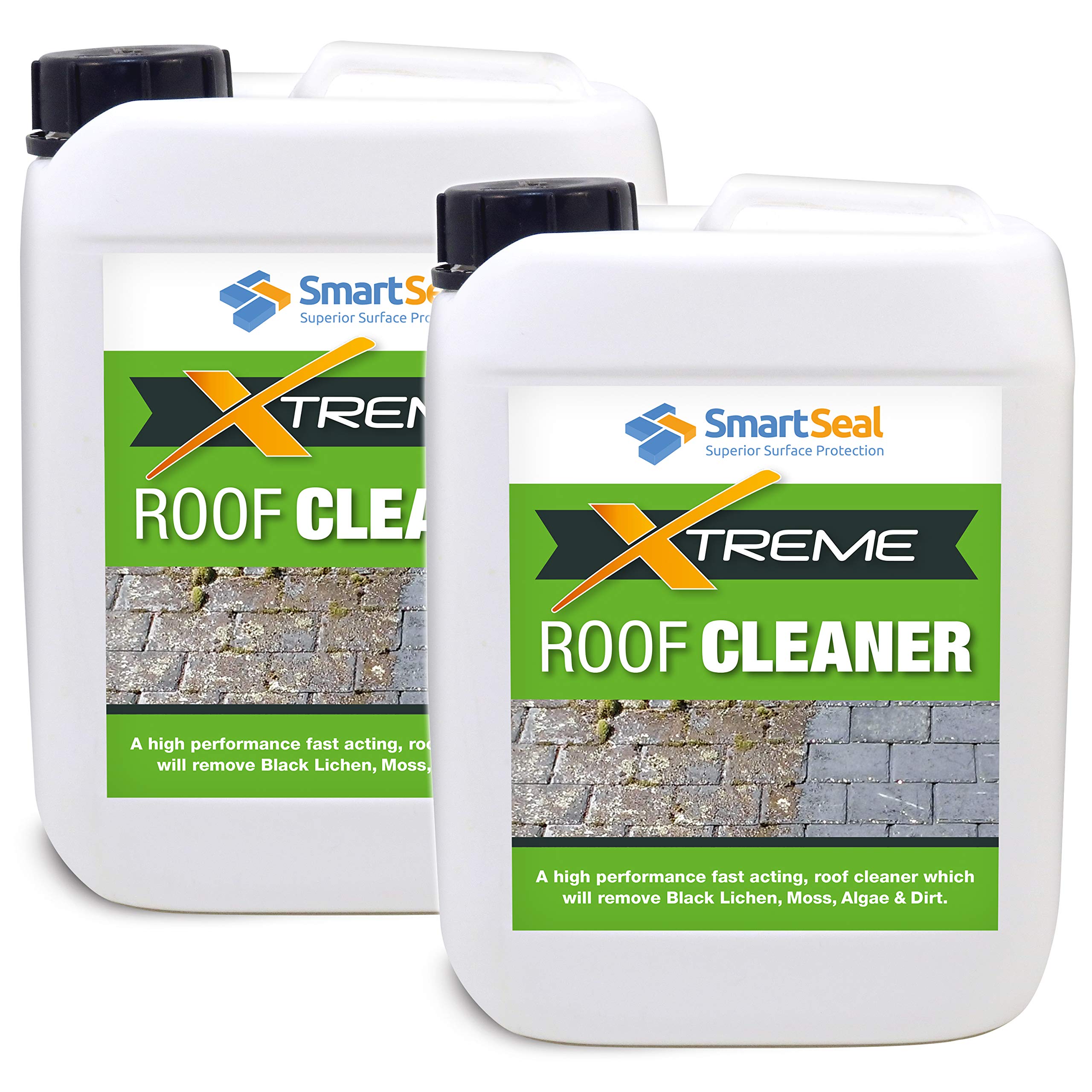 Smartseal Roof Clean Xtreme - Powerful, Fast Acting Roof Cleaner - Concentrated Growth Killer For Roofs, Algae Remover For Concrete, Slate And Clay Roof Tiles - (10 Litre)