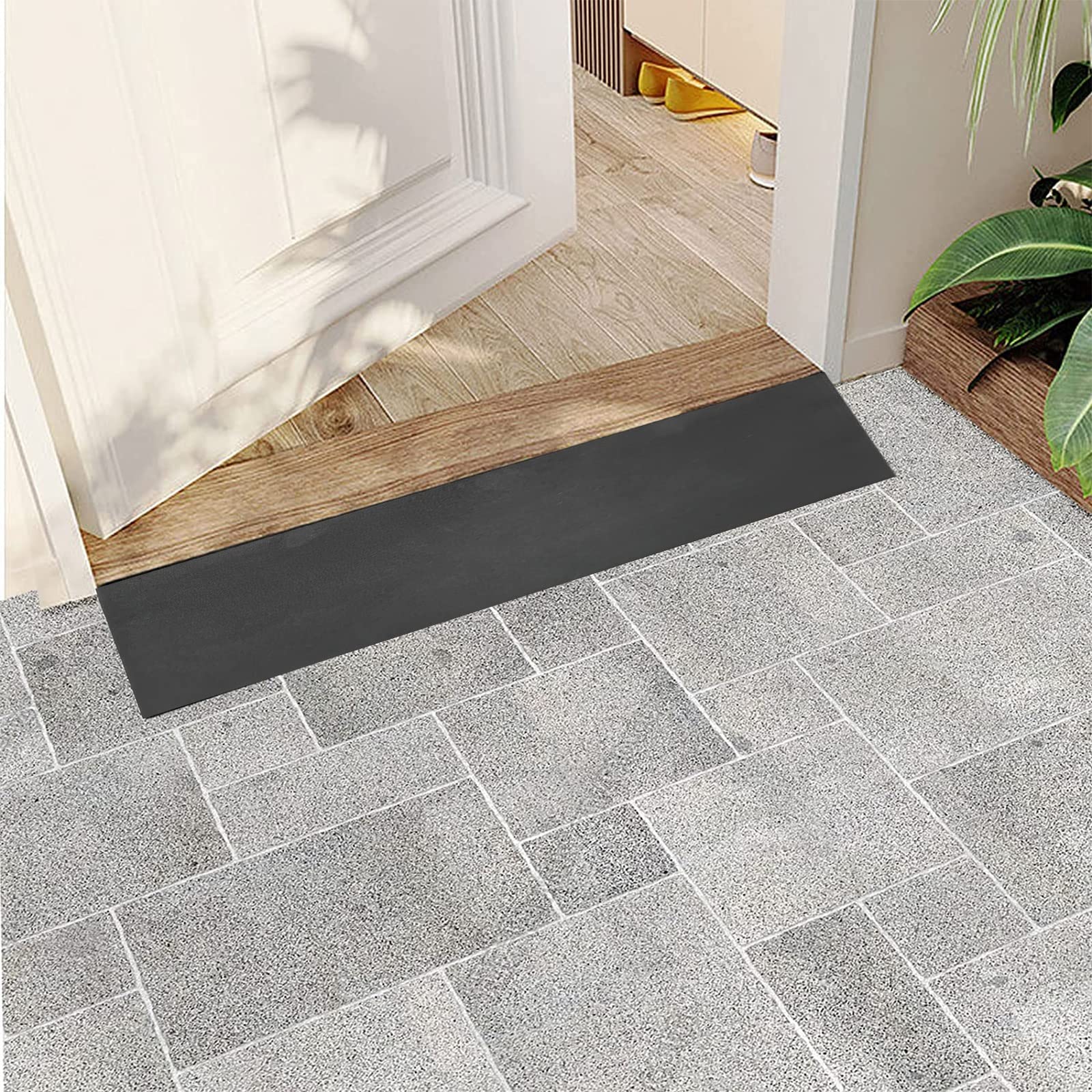 Rampas para Silla de Ruedas Escaleras 5cm Antideslizante Puerta Paso Rampa, Silla de Ruedas Umbral Rampas Adecuado para Puertas, Baños, Cuña de Caucho Antideslizante (Size : 50 * 16 * 6cm)