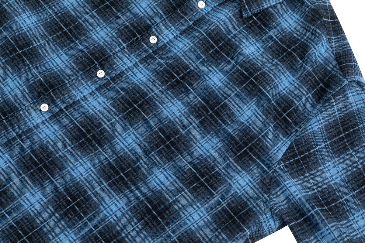 Double Pump Big and Tall Flannel Shirts for Men Cotton Long Sleeve Casual Button Down Plaid Shirt from XXL (T) to 6XL(T) - Image 6