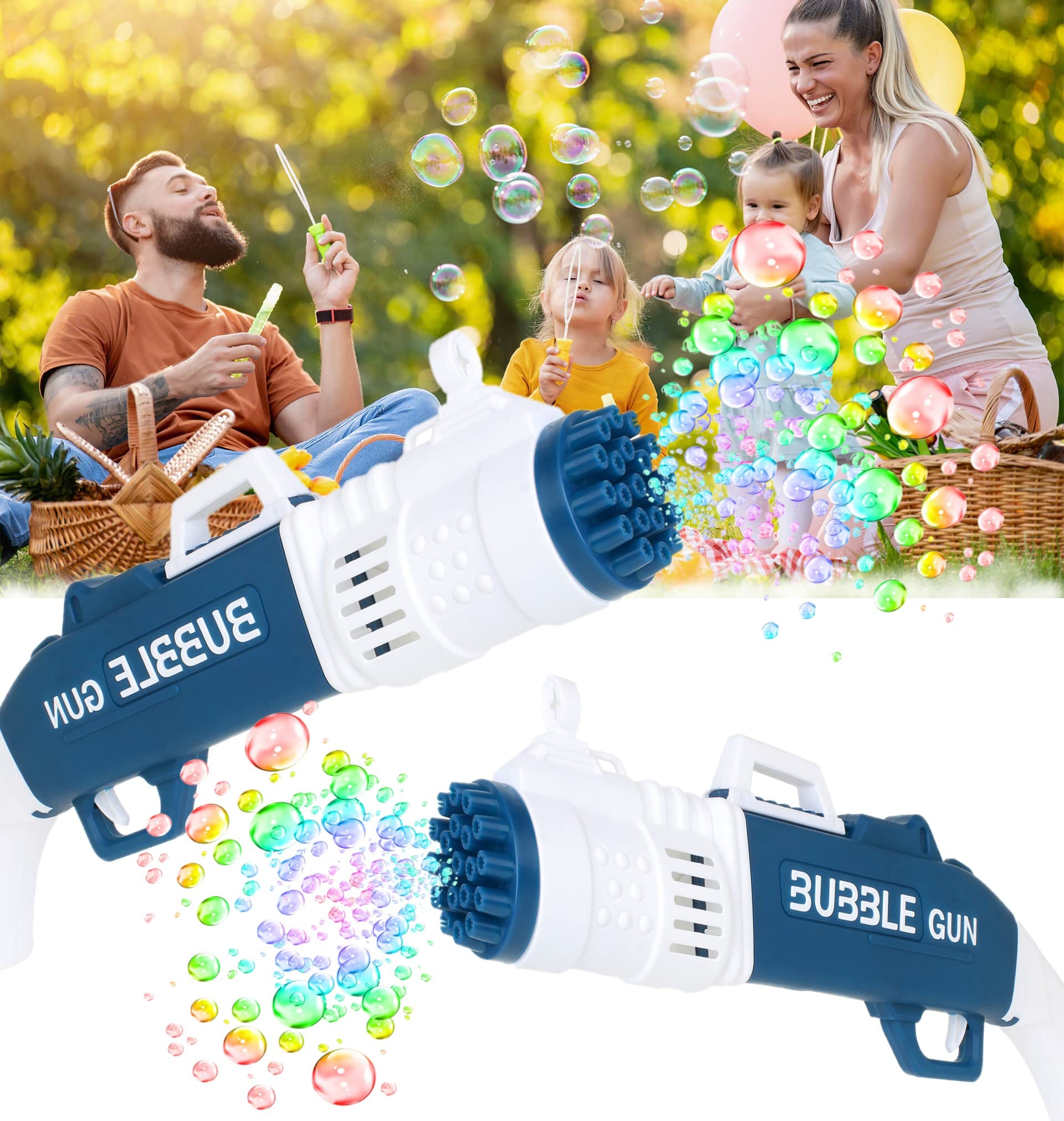 CADDLE & TOES Bubble Solution with Electric Bubbles Gun for Toddlers Toys, New Gatling Bubble Machine Outdoor Toys for Kids (Color AS PER Availability) (Blue) (B0B4DZHXMJ) Amazon Price History, Amazon Price Tracker