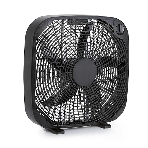 Amazon Basics 3 Speed Box Fan, Indoor Electric Fan for
