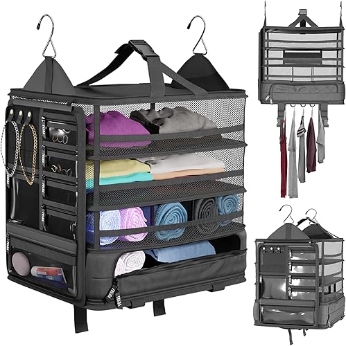 Voyaj Organizador colgante de maleta para viajes, armario de mano, organizadores de equipaje, organizador de viaje, se adapta fácilmente para un