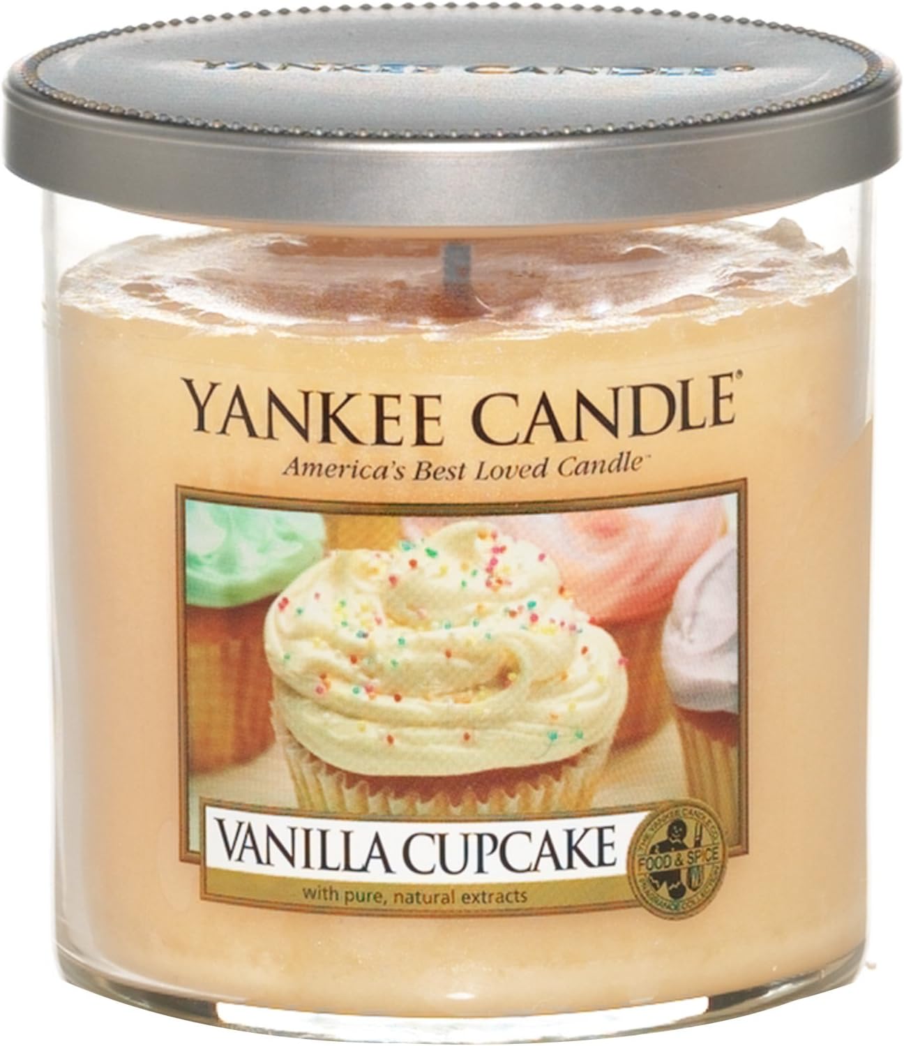 Yankee Candle "Vanilla Cupcake Pillar Candle, Yellow, Small