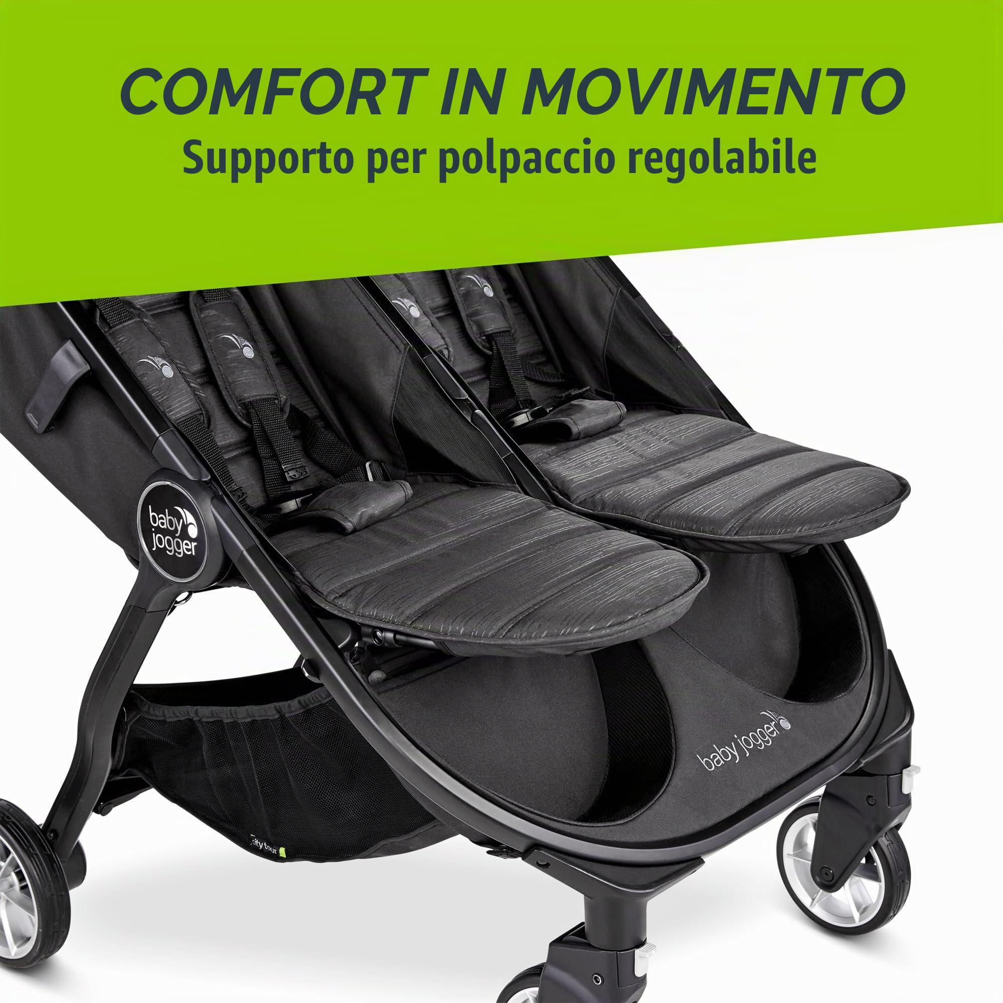 Baby Jogger Passeggino City Tour2 Double - Pitch Black