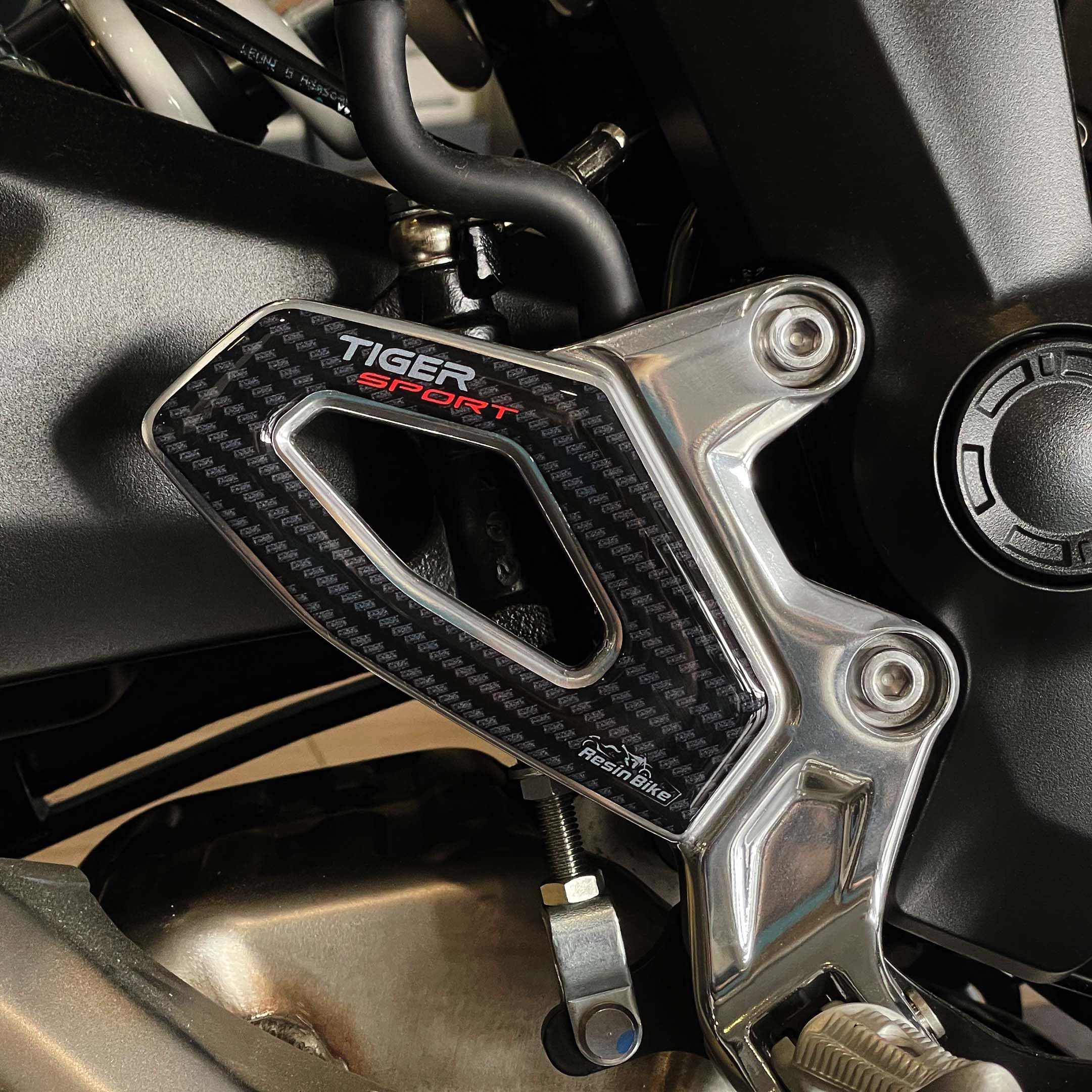 Resin Bike Motorcycle 3D Stickers Compatible with Triumph Tiger Sport 660 2022-2025. Heel Pad Protections from Impact and Scratches. Resin Stickers - Gadget Moto