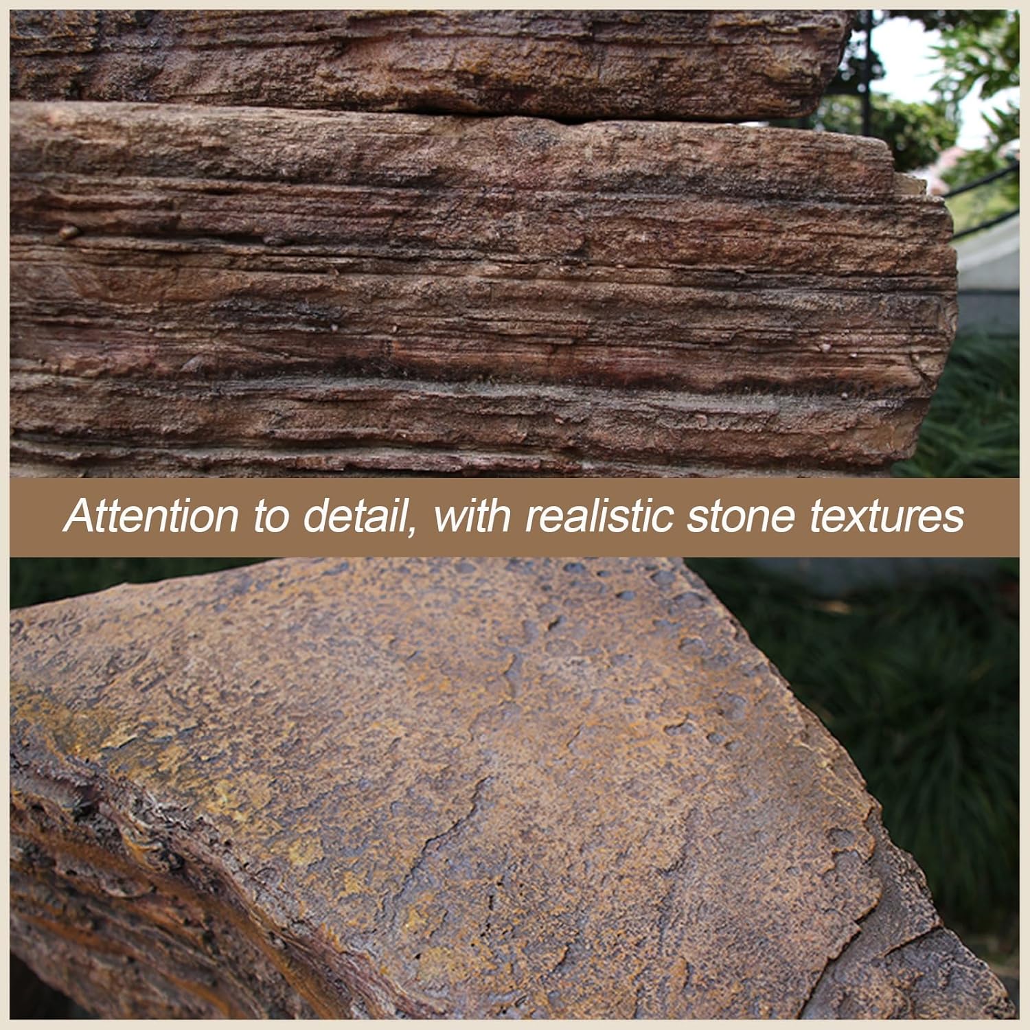 Fake Rocks, Artificial Landscape Rock, Realistic Decorative Faux Stone, for Aquarium Décor, Garden Photography, Landscaping, Yard Décor, Retro Decoration(55*40*100cm/21.7*15.7*39.4in)