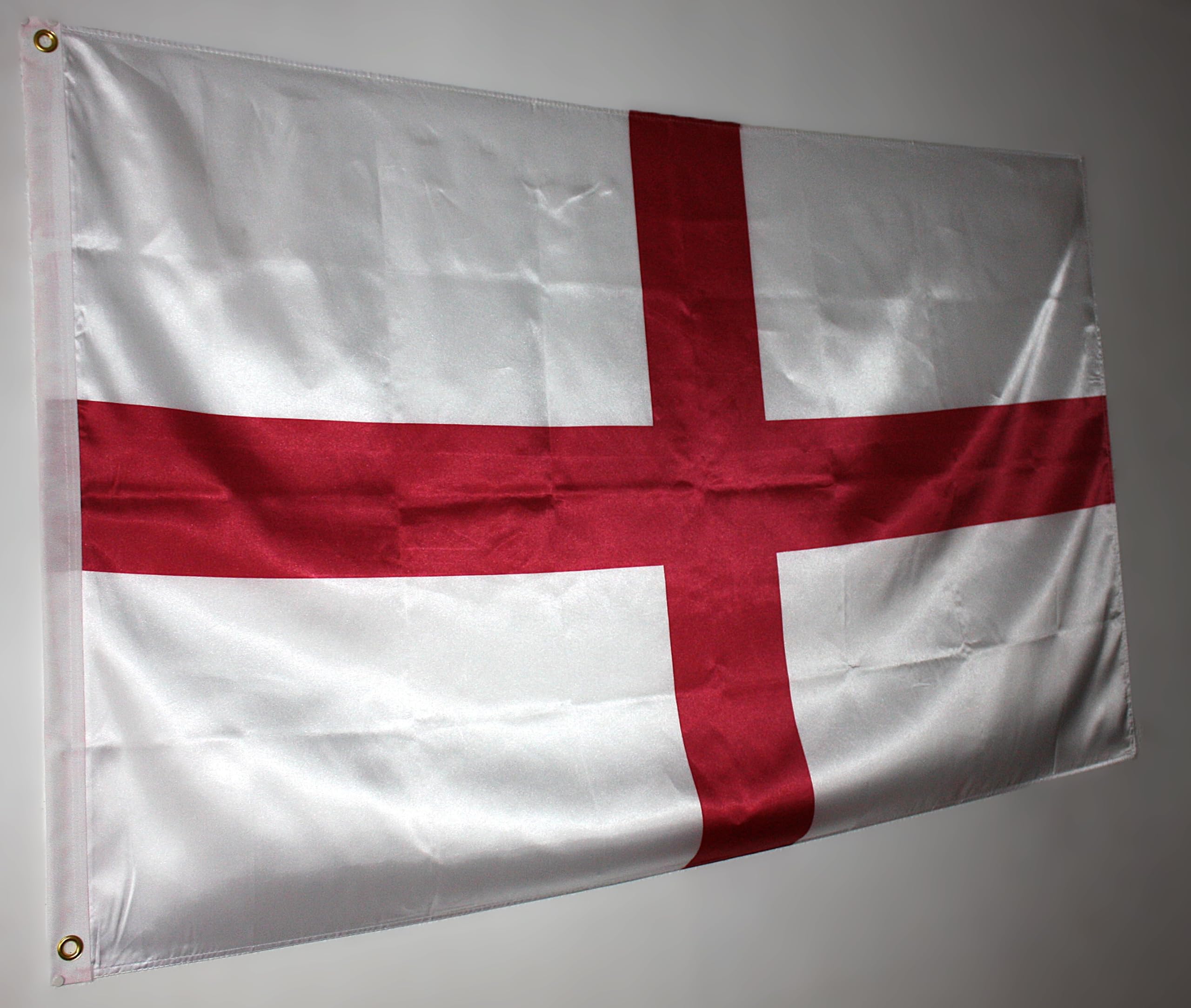BANDERA DE INGLATERRA. CRUZ DE SAN JORGE. CALIDAD RASO PREMIUM. TAMAÑO GRANDE 150X90