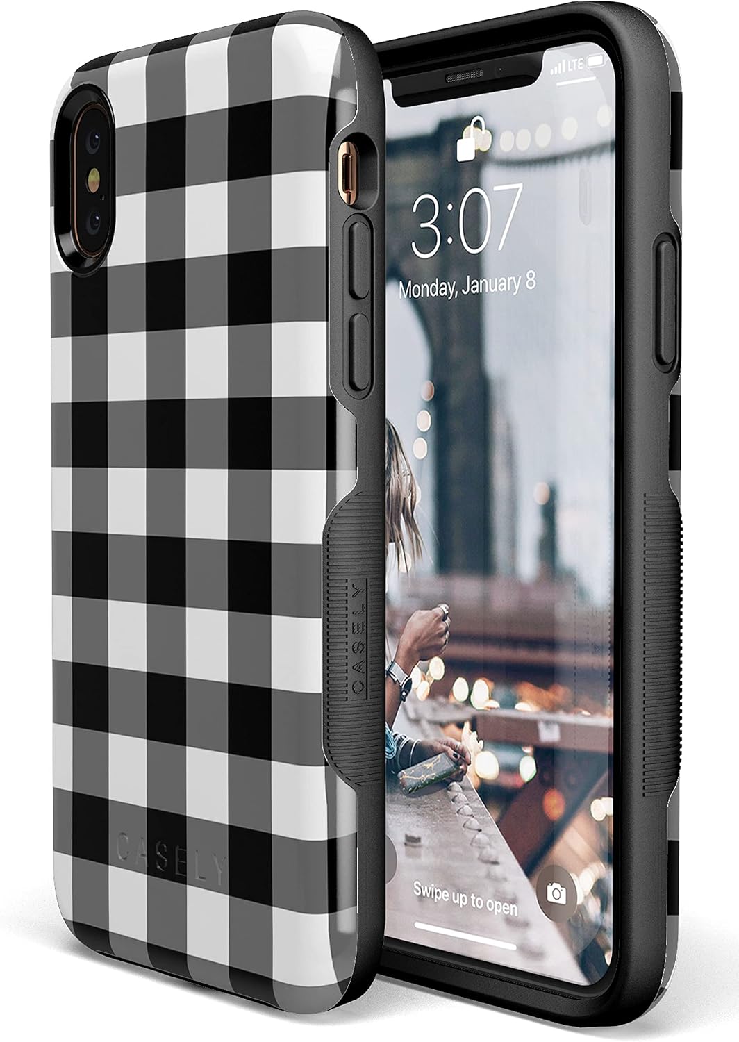 Casely iPhone X/XS Case | Check Me Out | Checkerboard | Bold Protective Design
