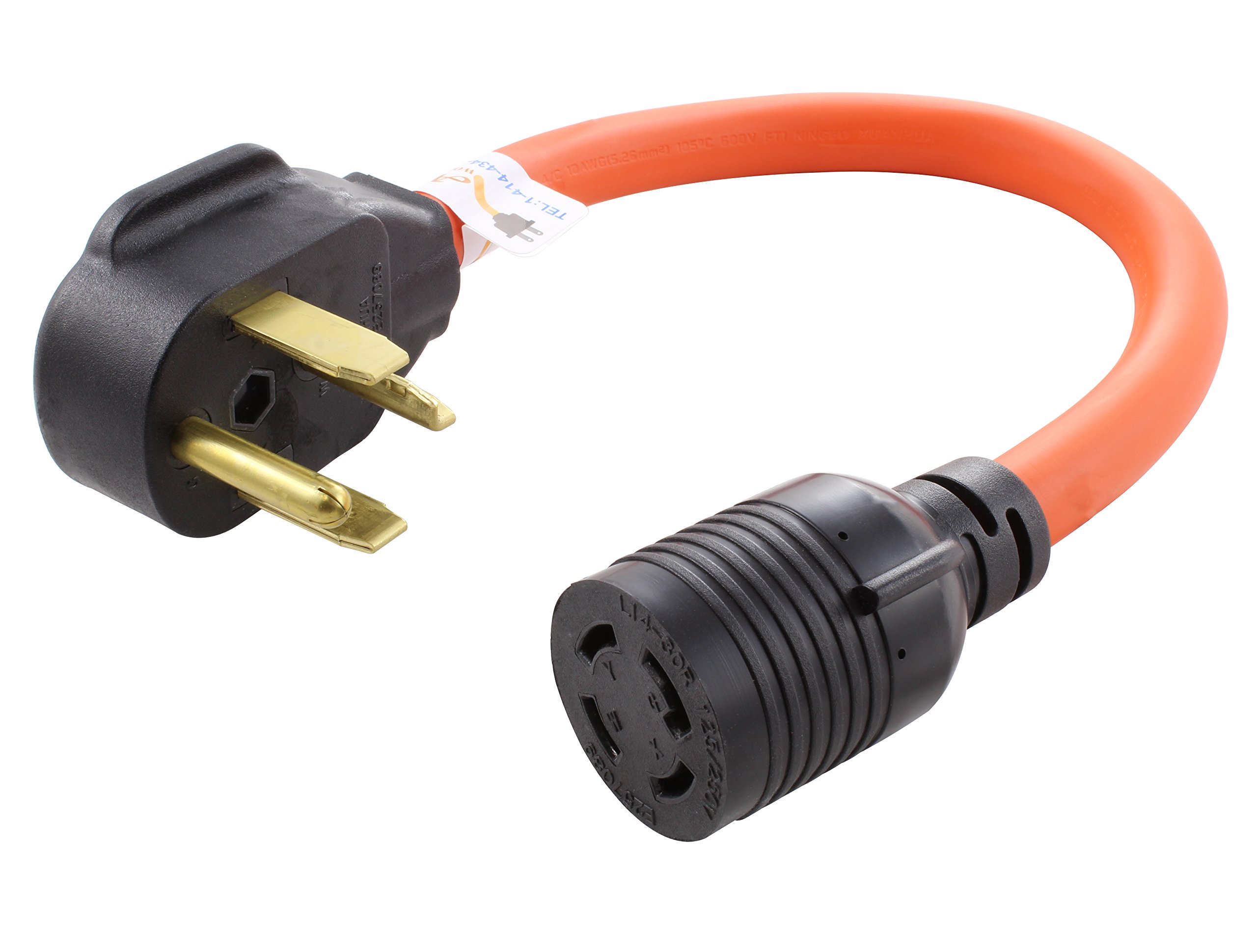 value　データユニット付　Lシャーマンキング AC WORKS [S1430L1430-018] 1.5FT STW 10/4 NEMA 14-30P 30Amp 4-Prong