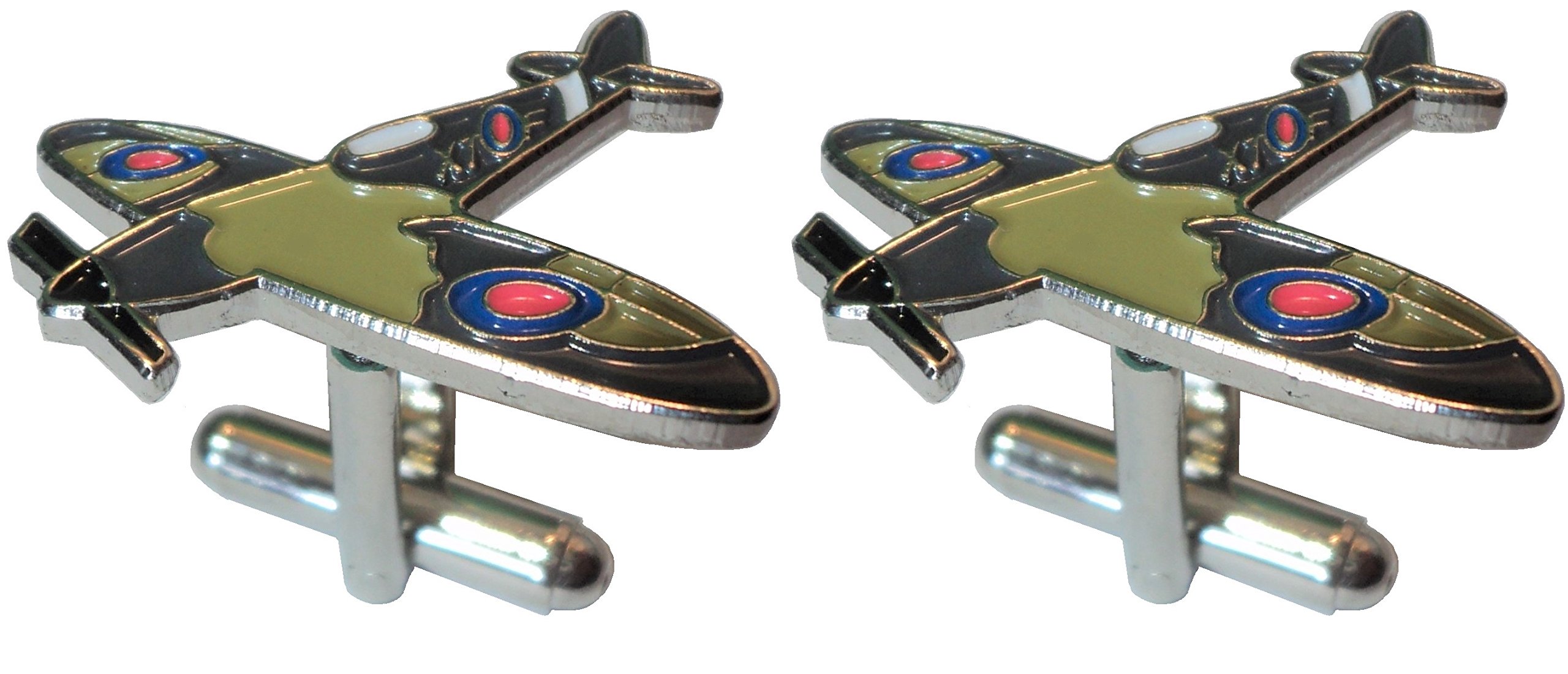 WW2 Spitfire Battle of Britain RAF Air Force Military Metal Aircraft Cufflinks