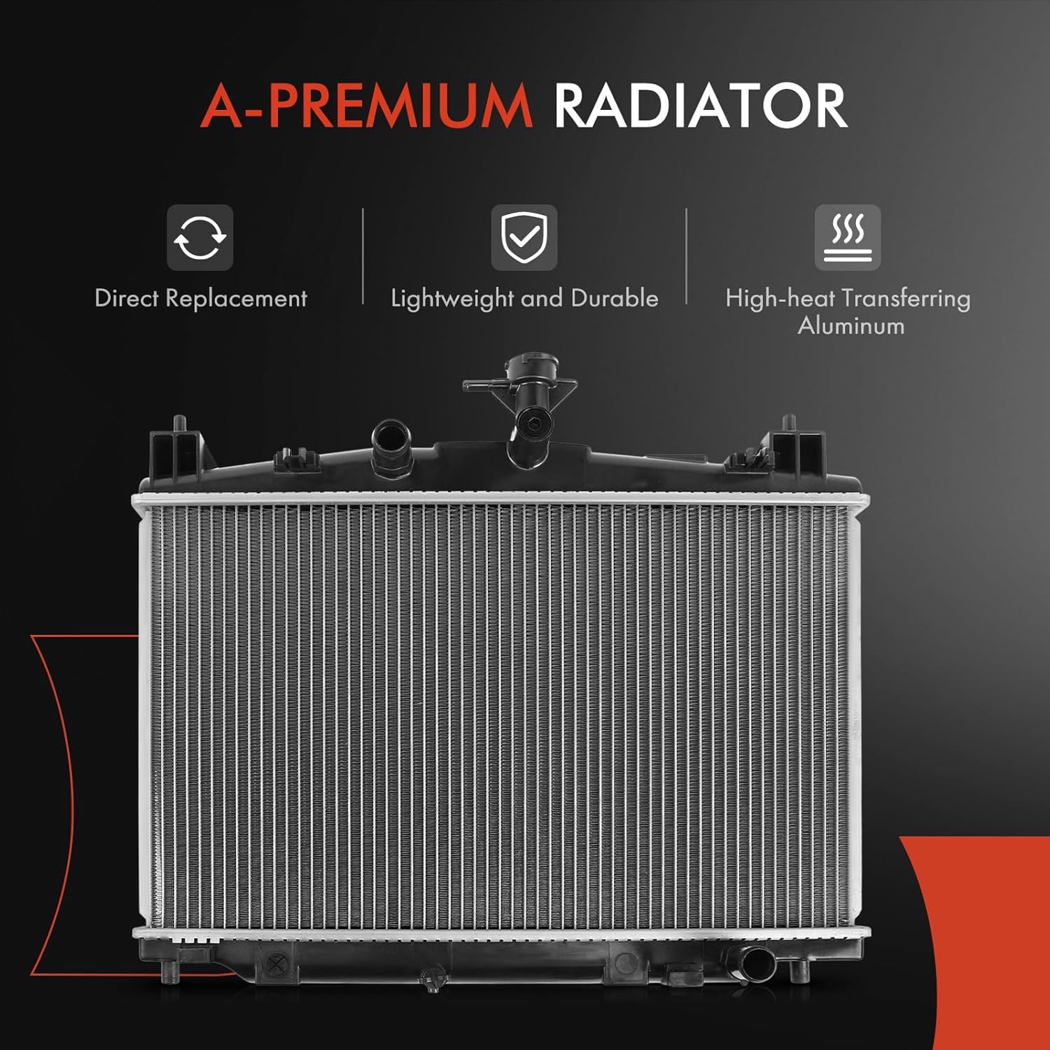 A-Premium Engine Coolant Radiator Assembly Compatible with Mazda 2 2011 2012 2013 2014 L4 1.5L, Manual Transmission, Replace# ZYE915200