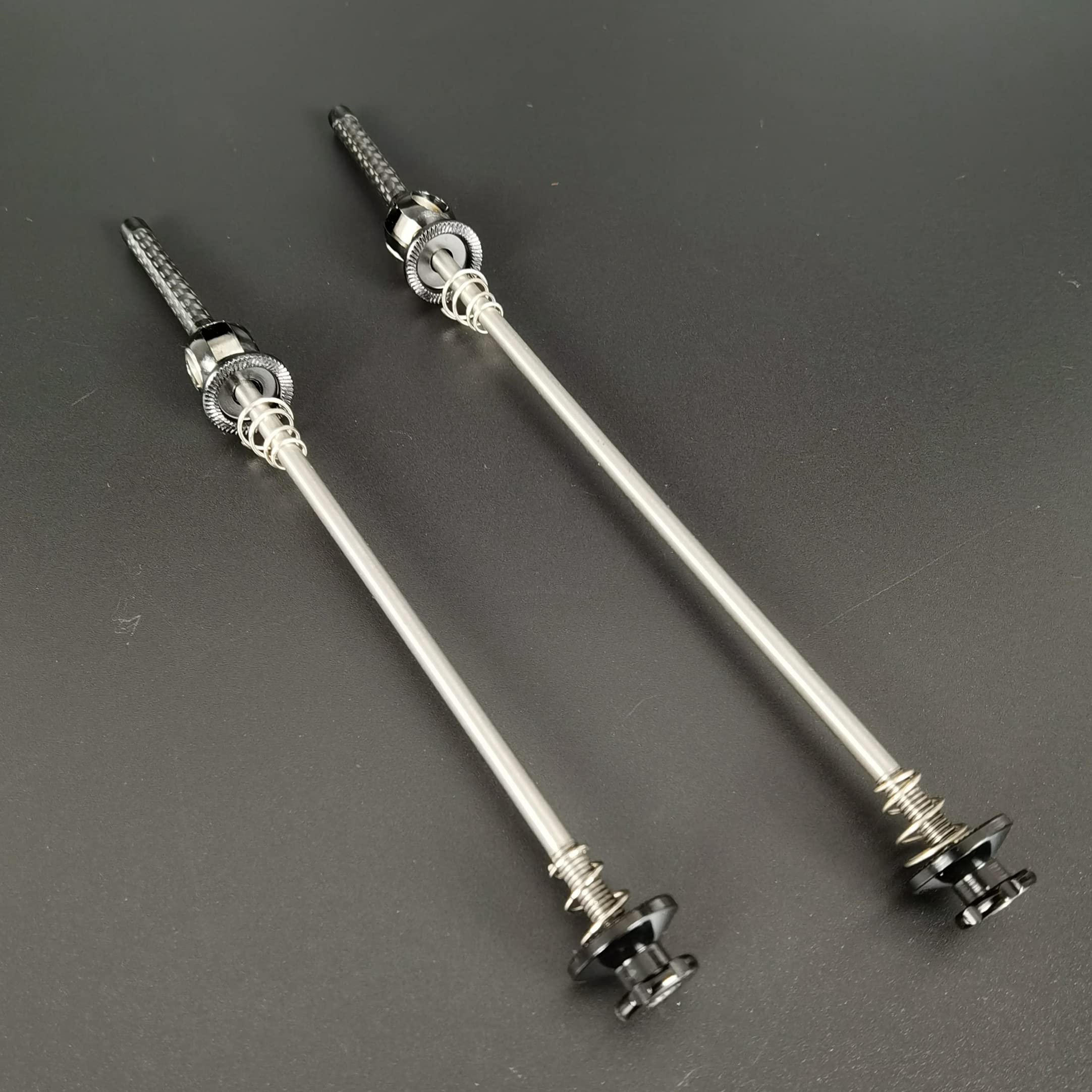 Serrages Et Blocages Rapides 50g! Ultra léger Titanium Matériel Route/MTB Brochettes de vélo de Titane à libération Rapide avec Serrure recouverte de Carbone
