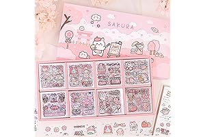 Doraking: 200-Sheet Flower Sticker Paradise for Notebooks and Journals