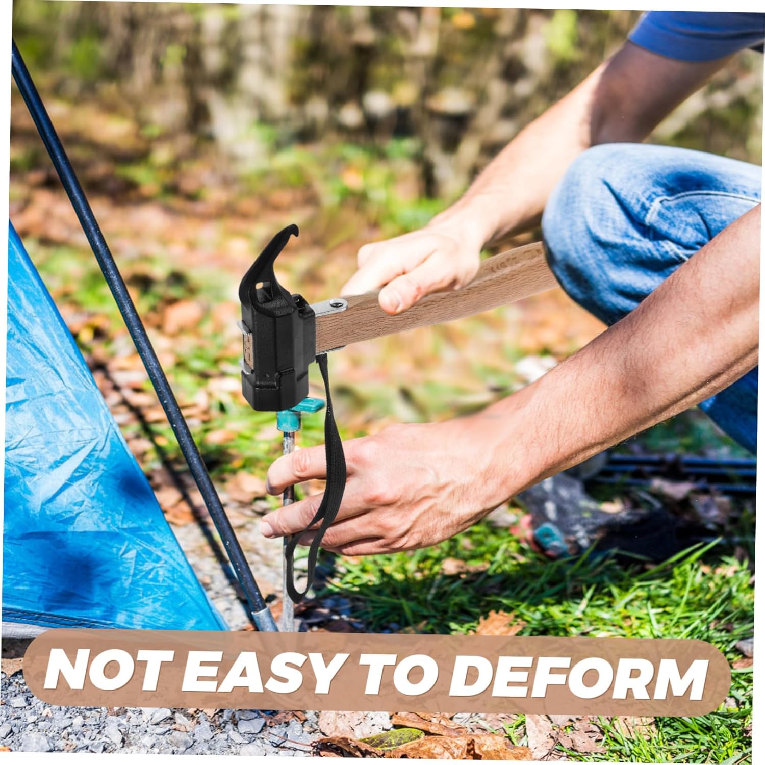 Outdoor Camping Hammer Mallet for Tent Stakes Lightweight Design Efficient Nail Puller for Hiking and Camping Secure Installation of Tent Pegs