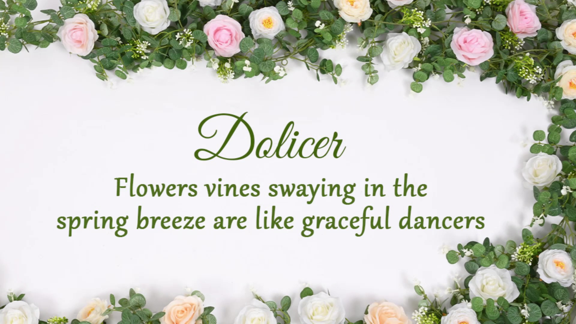 Dolicer 2Pcs 13Ft Artificial Eucalyptus Garlands with Flowers - 8 Roses, Faux Floral Greenery Garlands Fake Flowers Vines for Wedding Table Centerpieces Arch Party Ceremony Backdrop Decor (White)