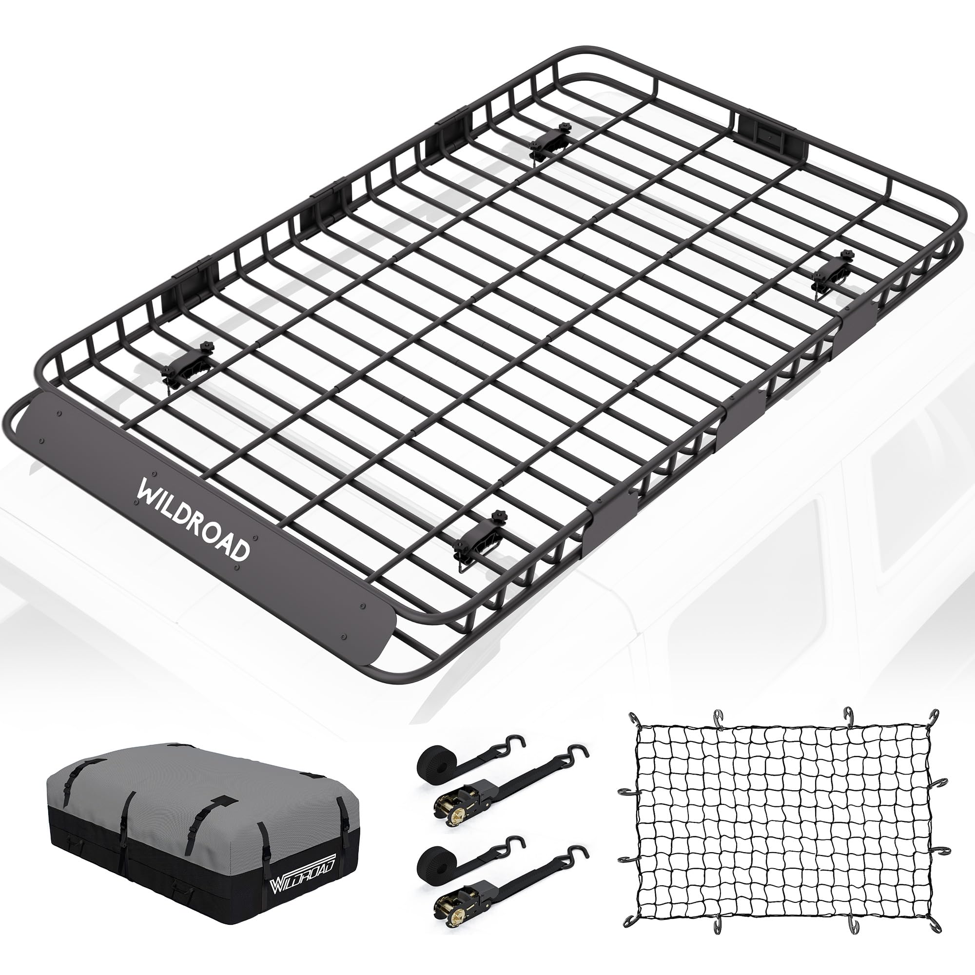Wildroad Roof Rack Cargo Basket Combo