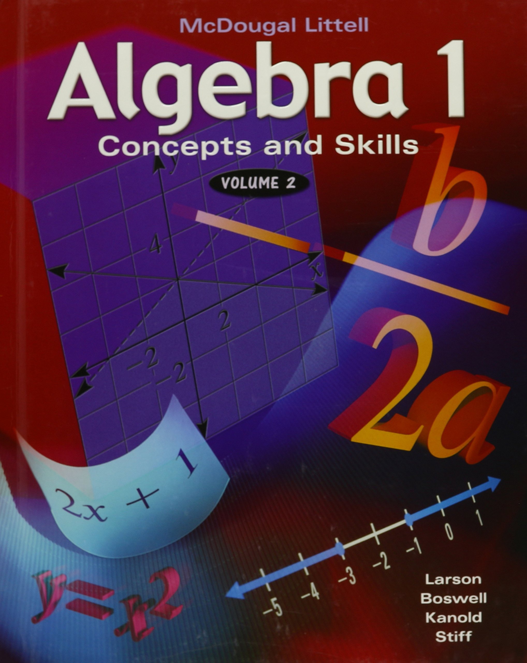 McDougal Littell High School Math: Student Edition Volume 2 Algebra 1 2001