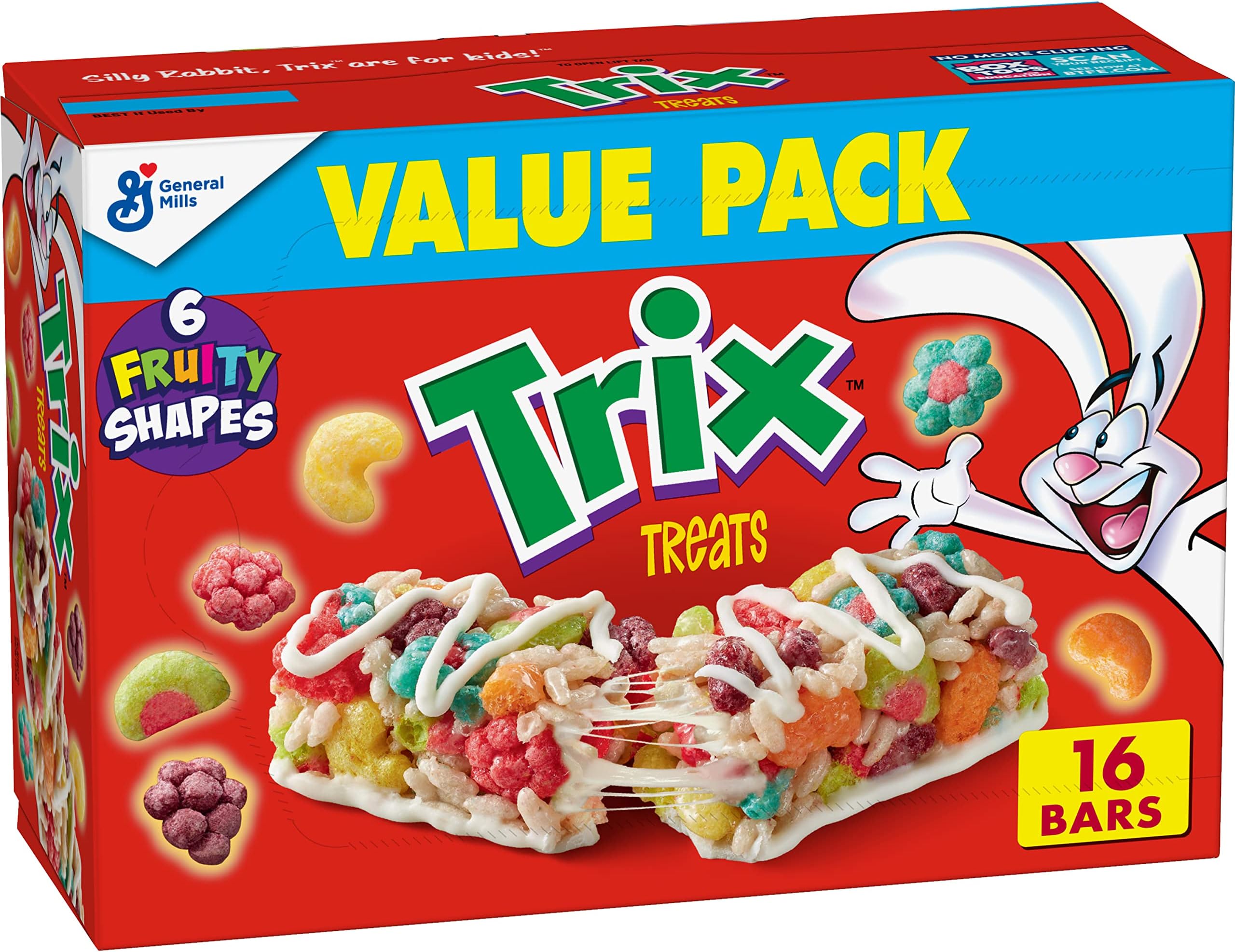 Trix Breakfast Cereal Treat Bars, Value Pack, 16 ct