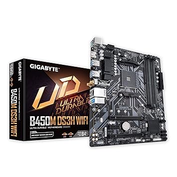 GIGABYTE B450M DS3H WiFi Motherboard with PCIe Gen3 x4 M.2, RGB Fusion 2.0, Intel Dual Band 802.11ac WiFi