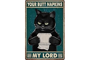 Your Butt Napkins My Lord Funny Cat Bathroom Sign