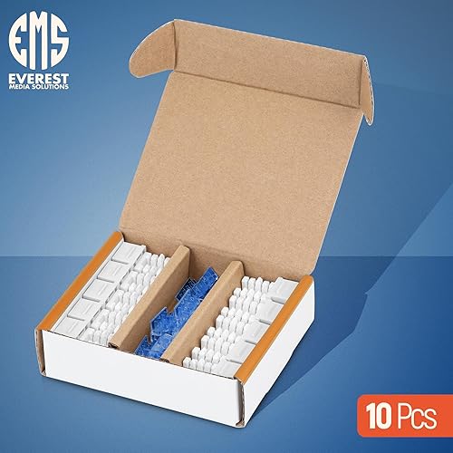 Miniatura 162 de Everest - Paquete de 10 conectores Keystone RJ45 Cat6 en ángulo de 90°, color blanco, conectores RJ45 hembra de perfil delgado, conector Keystone