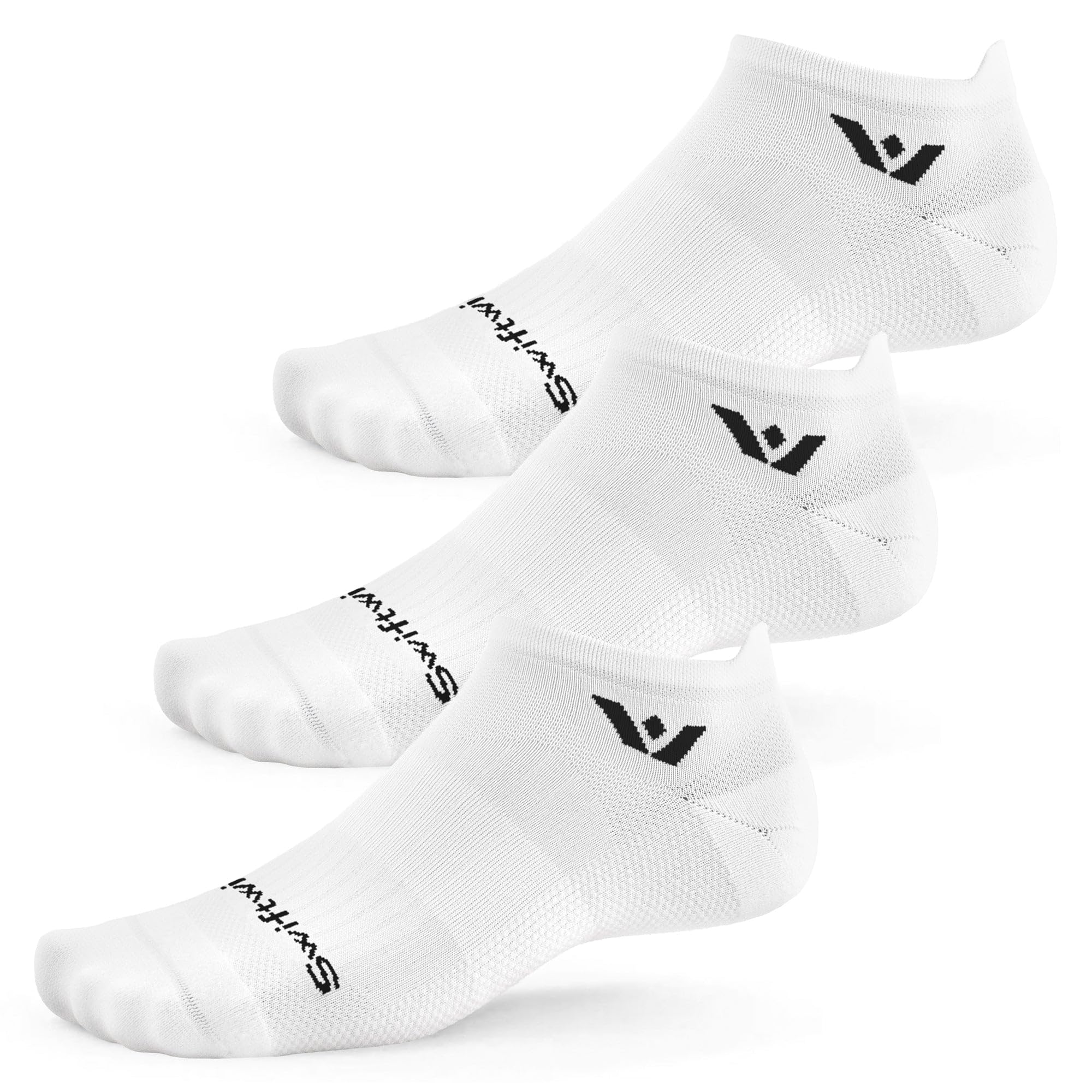 Swiftwick- ASPIRE No-Show 3-Pack Running &amp; Cycling Socks, Compression Fit