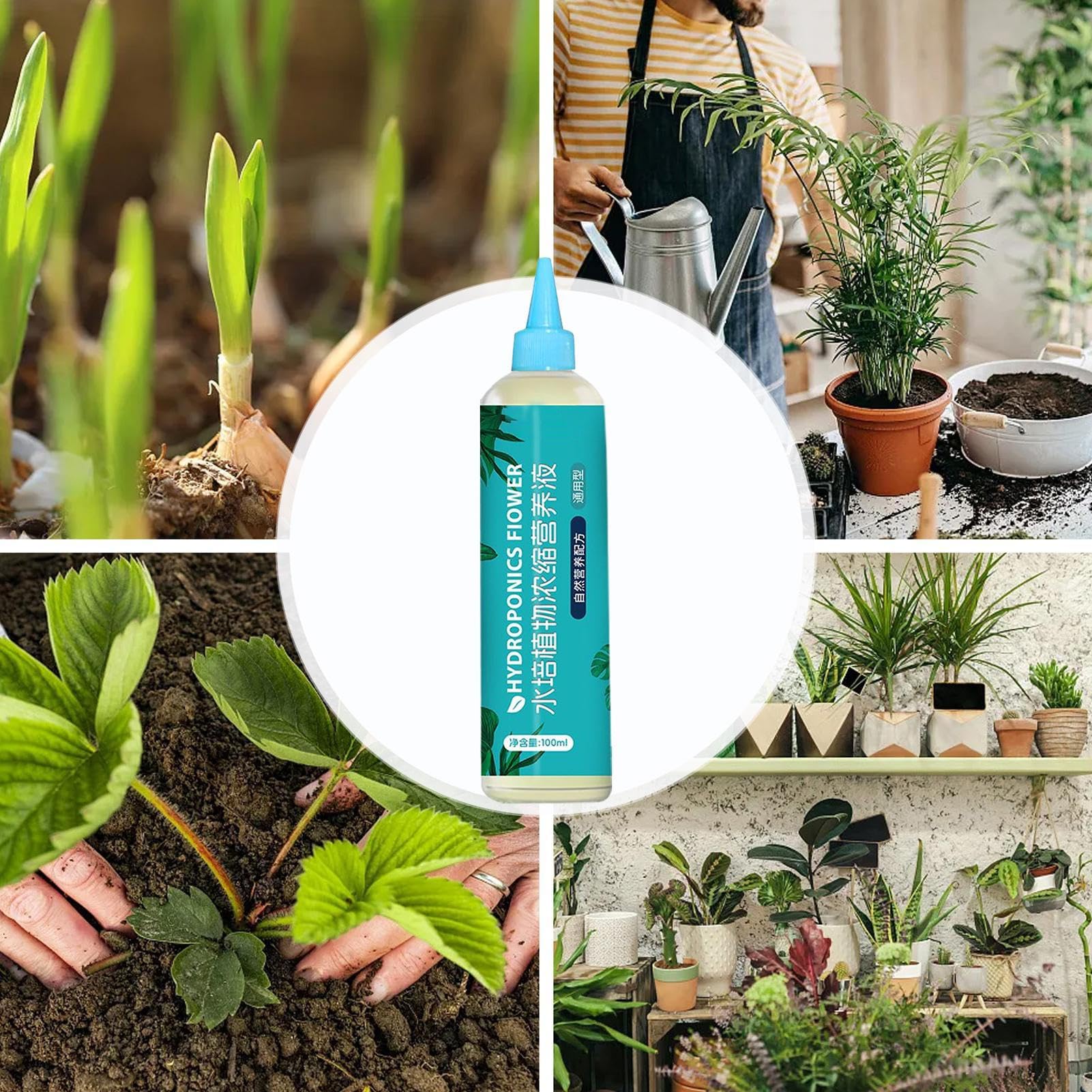 Fertilizzante Idroponico - Nutriente Liquido per Piante - 110ml per Fiori Piante da Appartamento Coltivazione Orto Propagazione e Giardinaggio