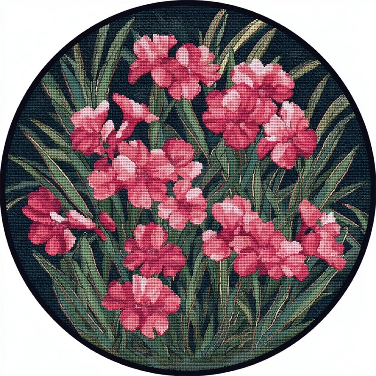 Kitquiver Rug Making Kit for Adults Pink Flowers 100x100cm