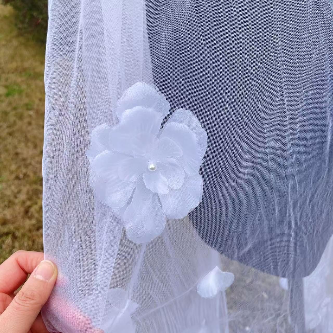 Schleier Braut,Brautschleier Blumen Hochzeit Schleier Braut Schleier Elegante Braut Schleier Mit Kamm