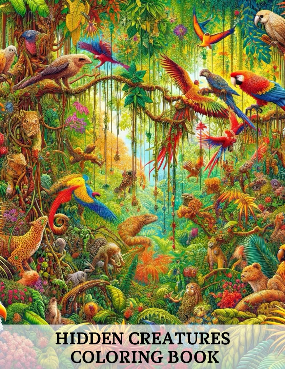 Hidden Creatures Coloring Book