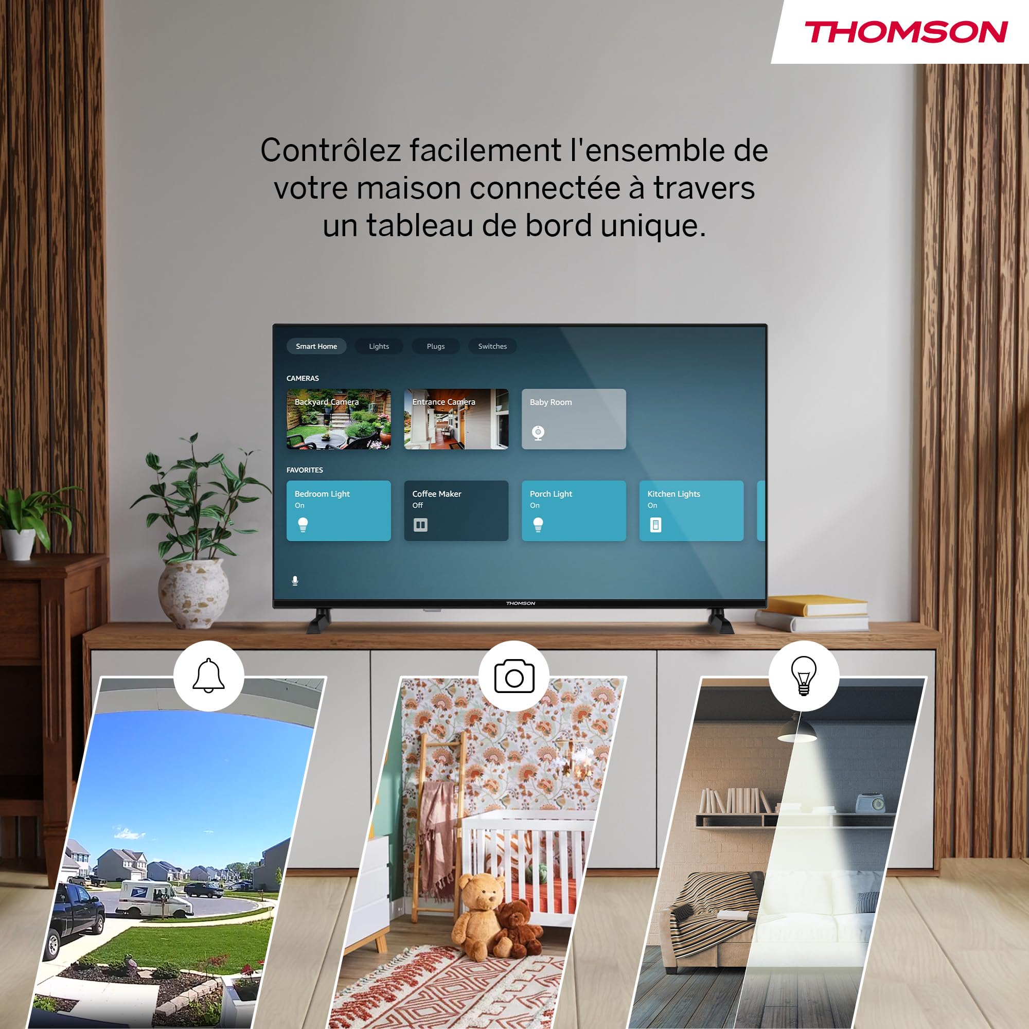 Thomson Telewizor 43 Cale (108 cm) 4K UHD Smart Fire TV, Sterowanie Głosowe Alexa, Potrójny Tuner (DVB-T/T2/C/S/S2), Dolby Vision, Dolby Atmos, HDR10, HDMI 2.1, WiFi, Bluetooth - 43UF4S35