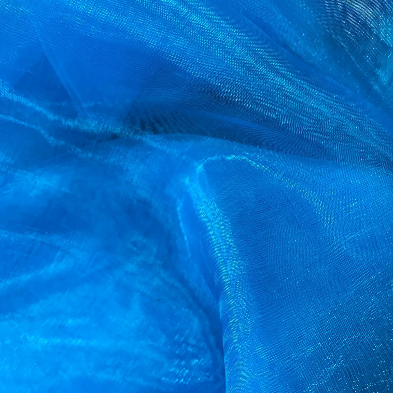 Sheer Organza Fabric for Crafts, Wedding Decorations and Events, 5 Metres x 1.5 Metres, Table Runner and Chair Sash Material (Turquoise)