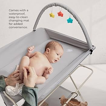 GOOZIE Folding Baby Changing Table, Folding Diaper Changing And Bath